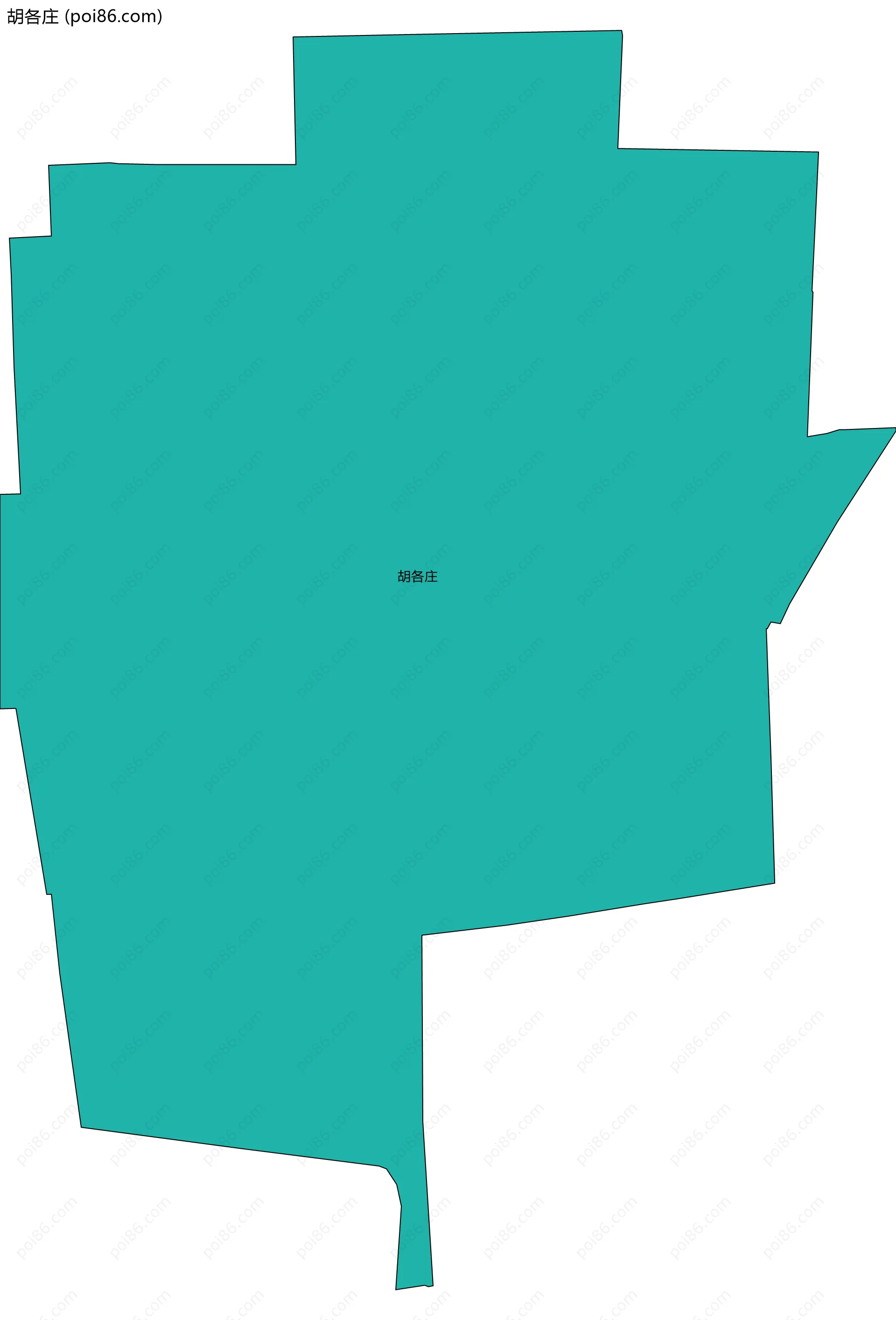 胡各庄边界地图