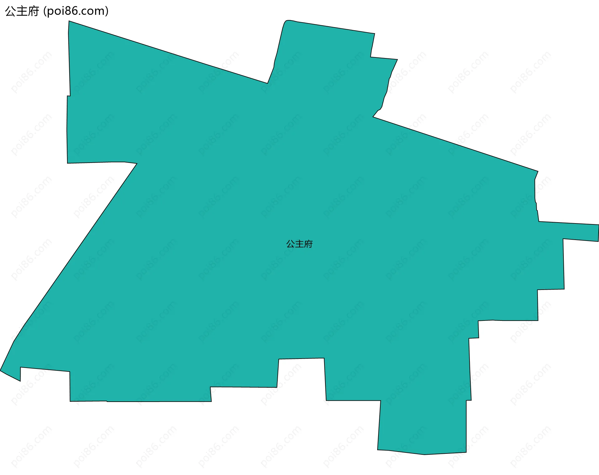 公主府边界地图