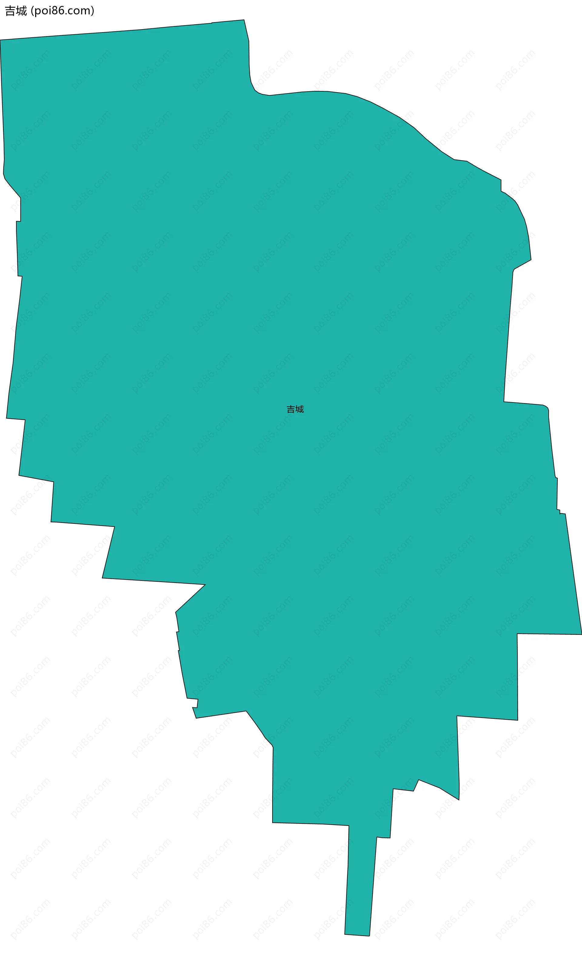吉城边界地图