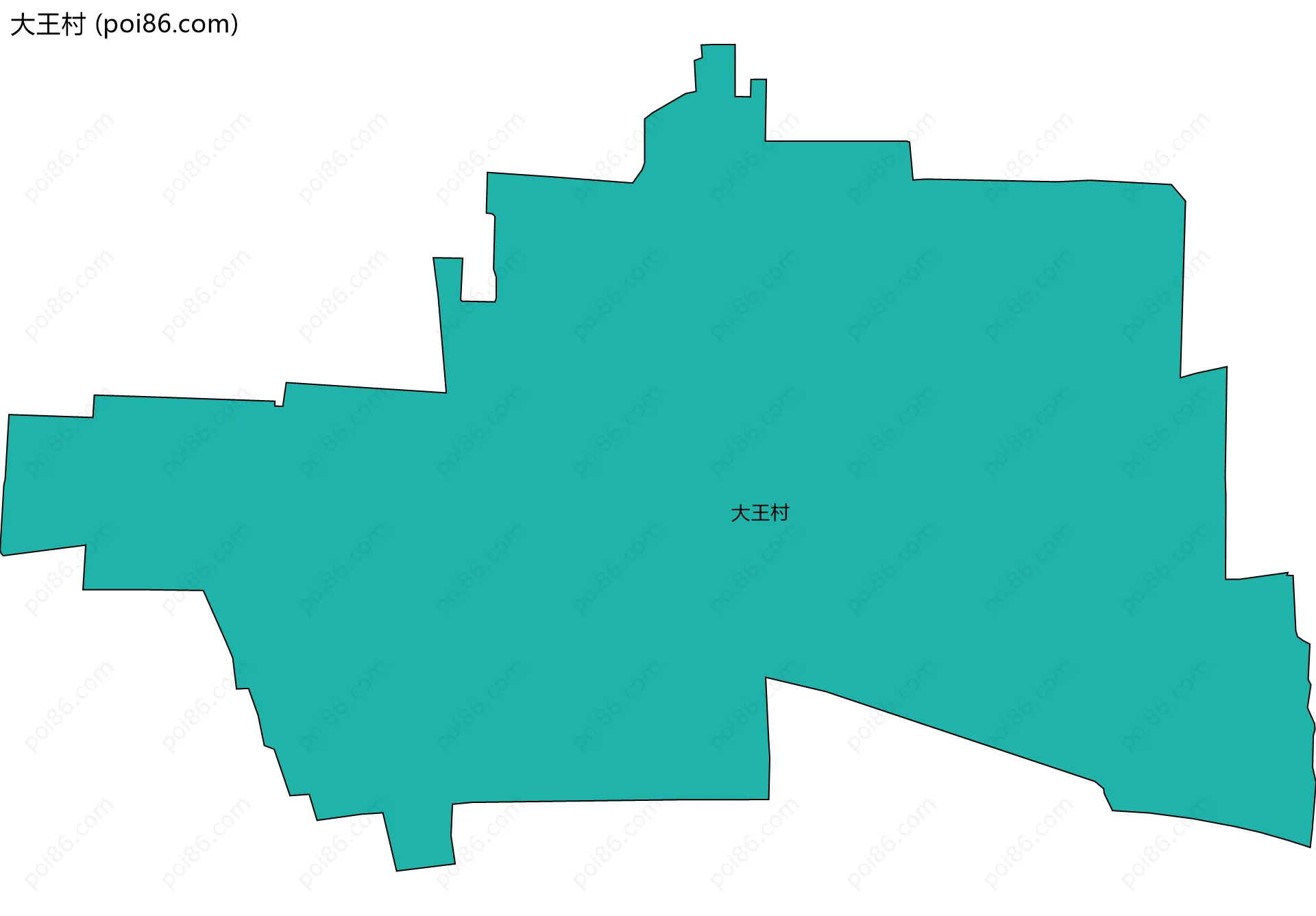 大王村边界地图