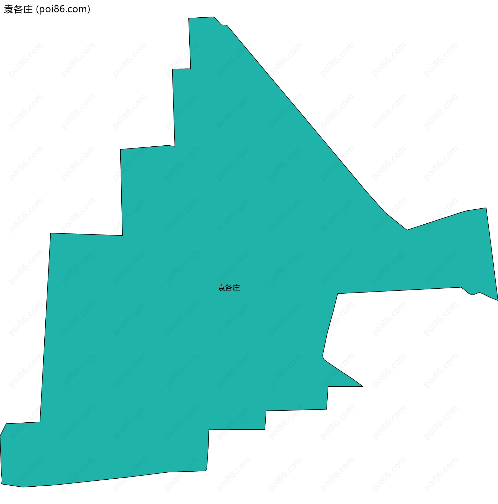 袁各庄边界地图