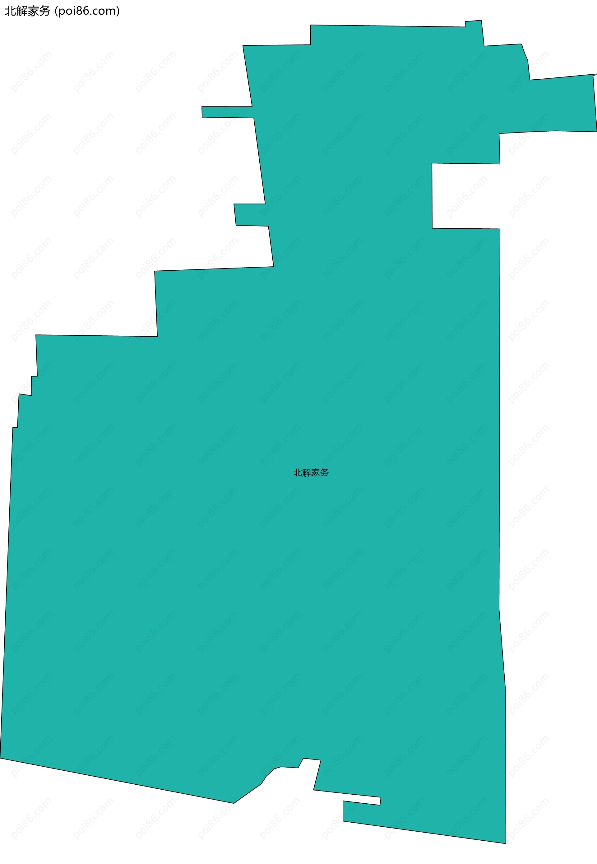 北解家务边界地图