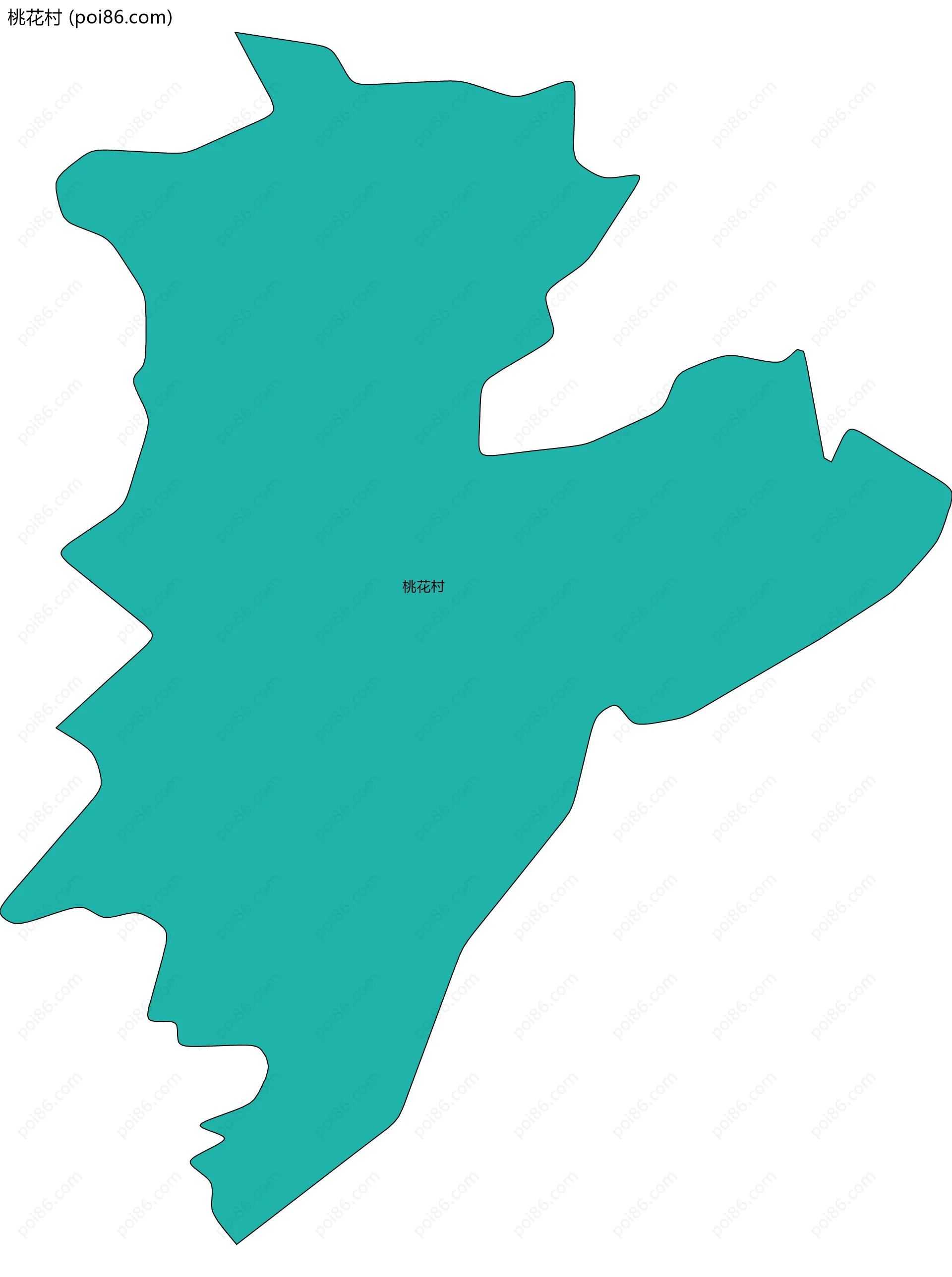 桃花村边界地图