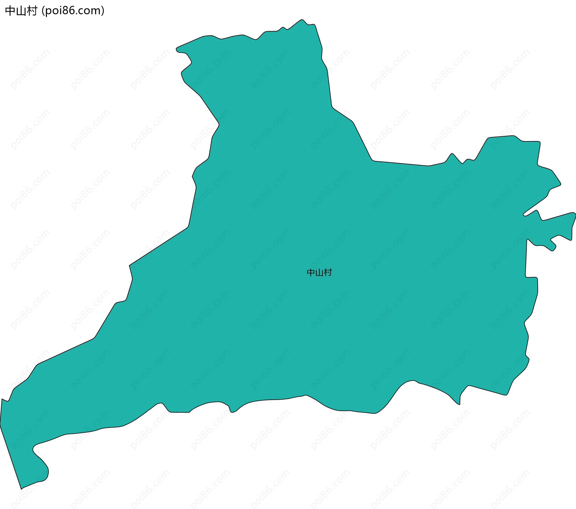 中山村边界地图