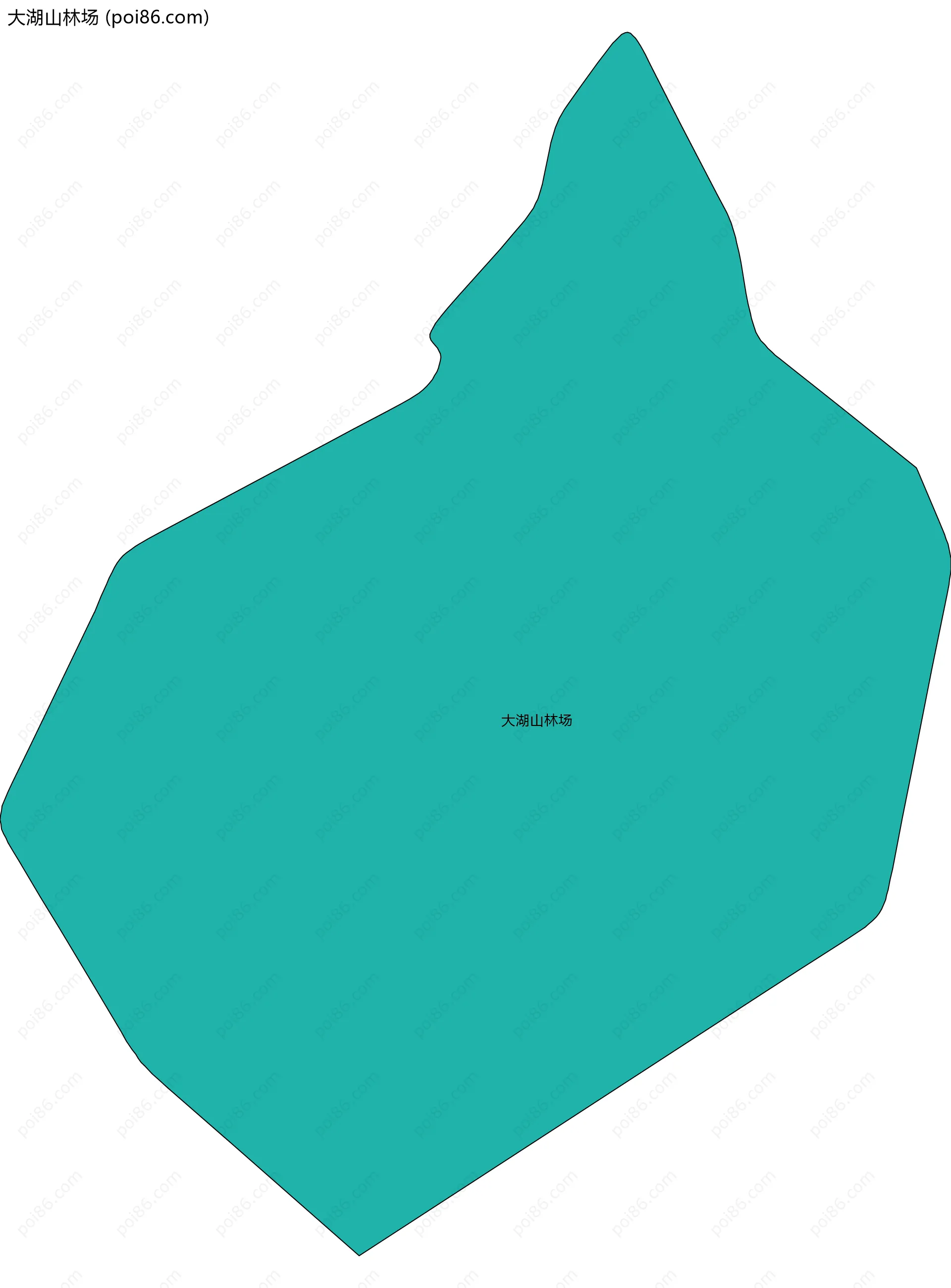 大湖山林场边界地图