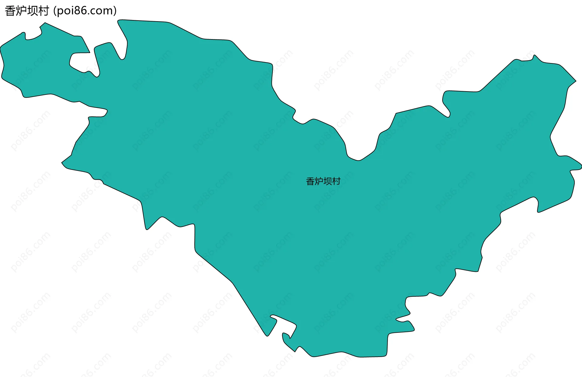 香炉坝村边界地图