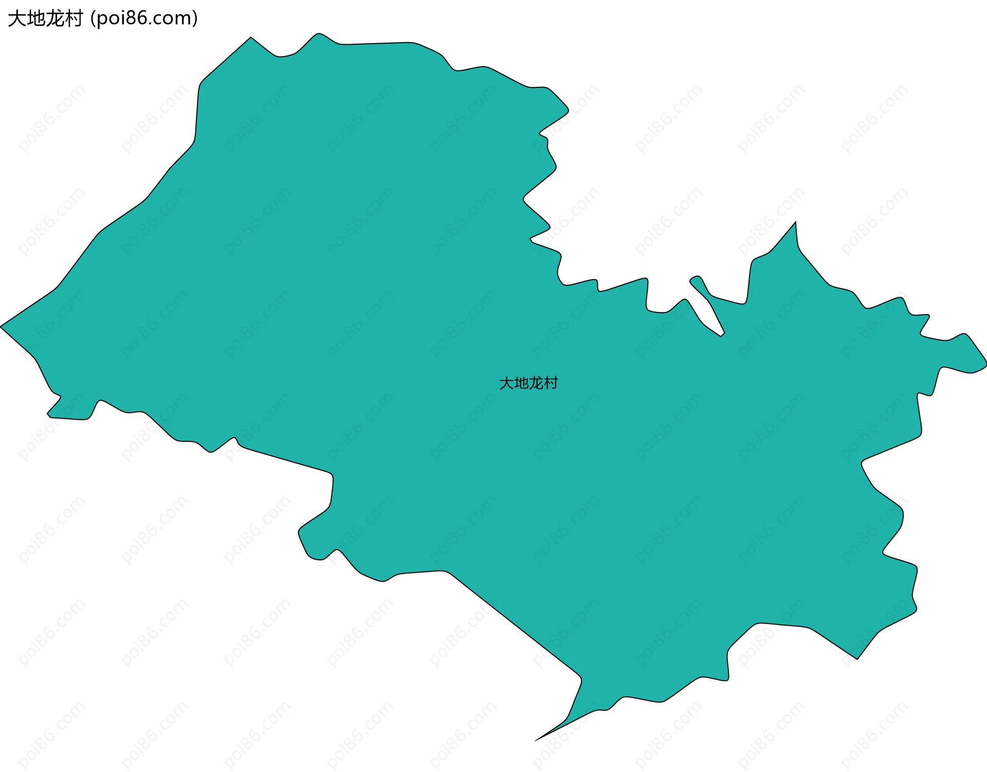 大地龙村边界地图