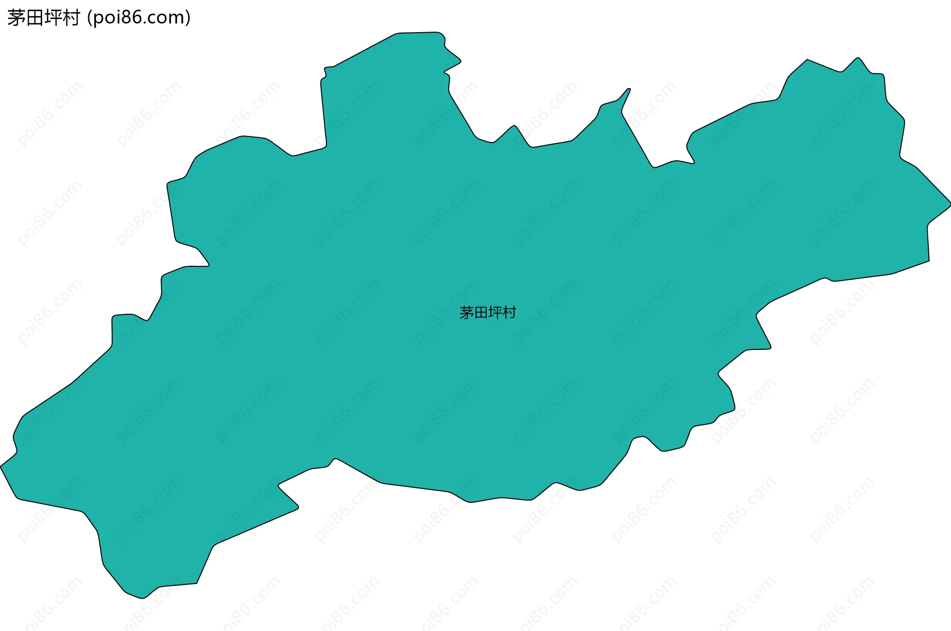 茅田坪村边界地图
