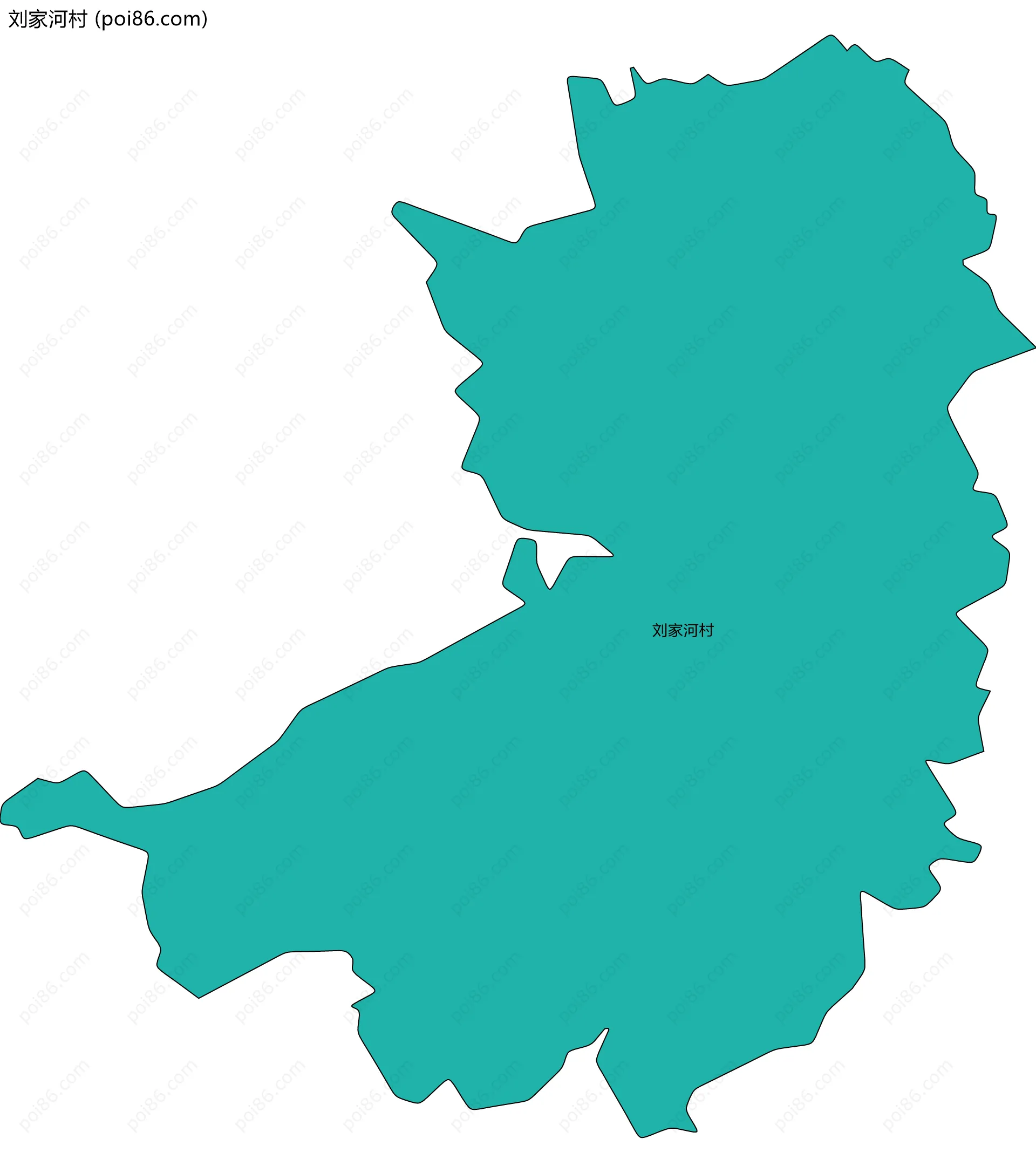 刘家河村边界地图