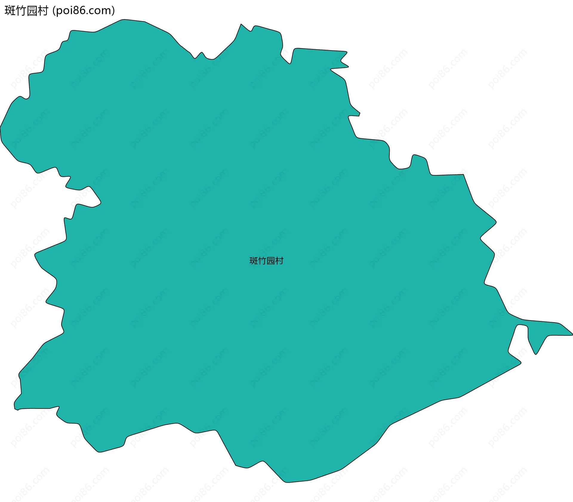斑竹园村边界地图