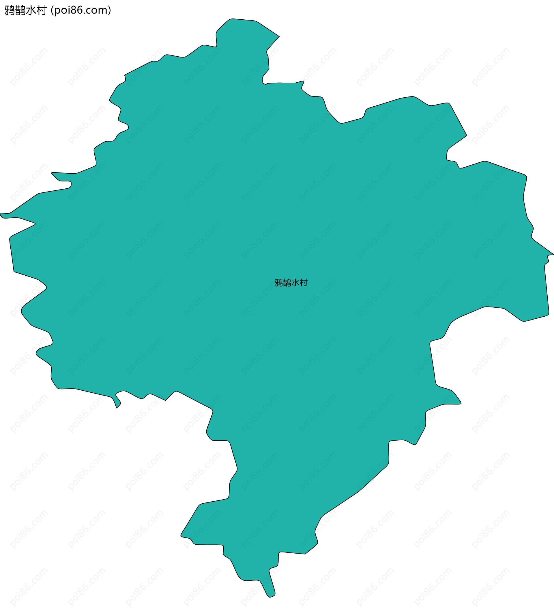 鸦鹊水村边界地图