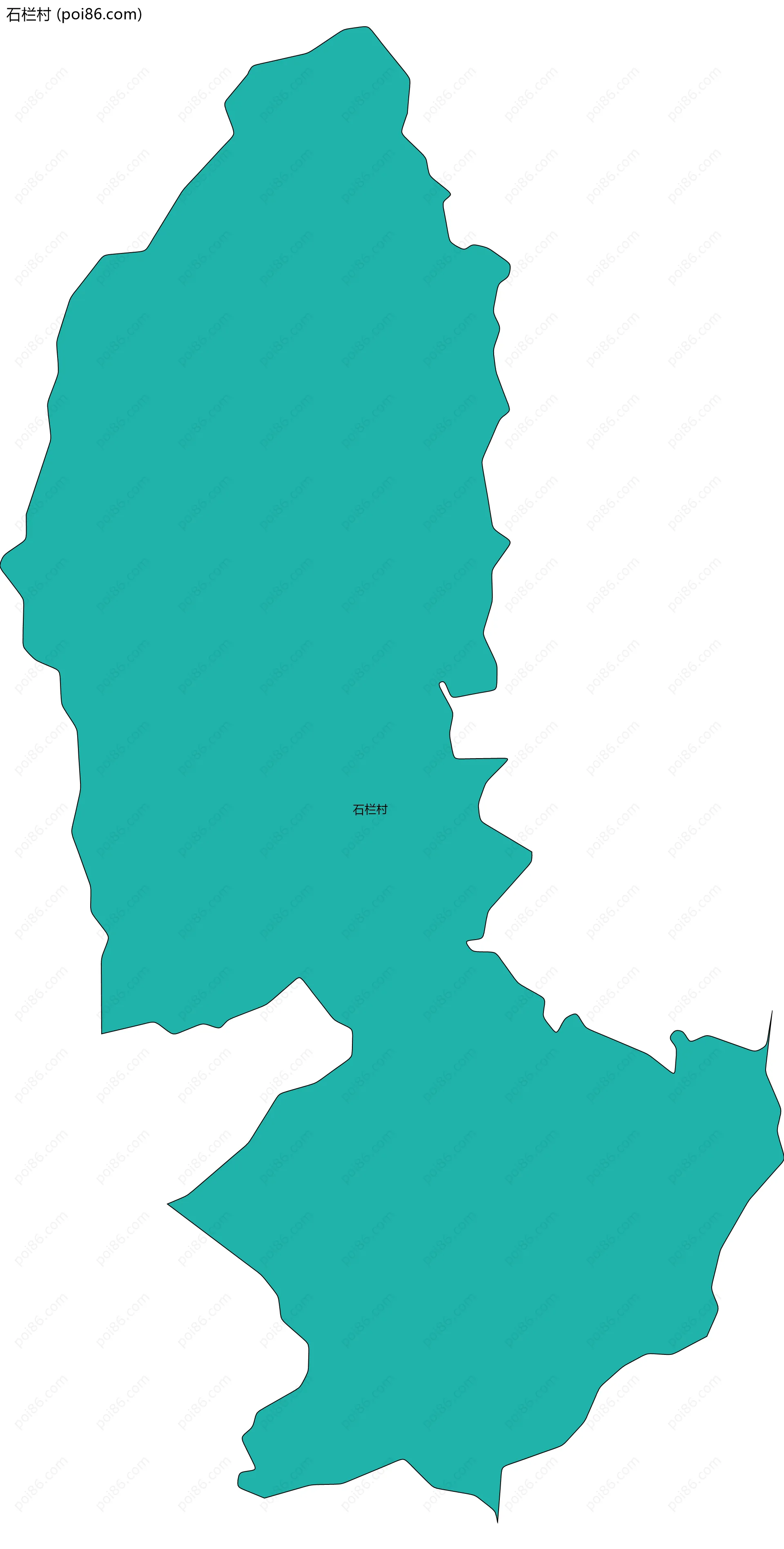 石栏村边界地图