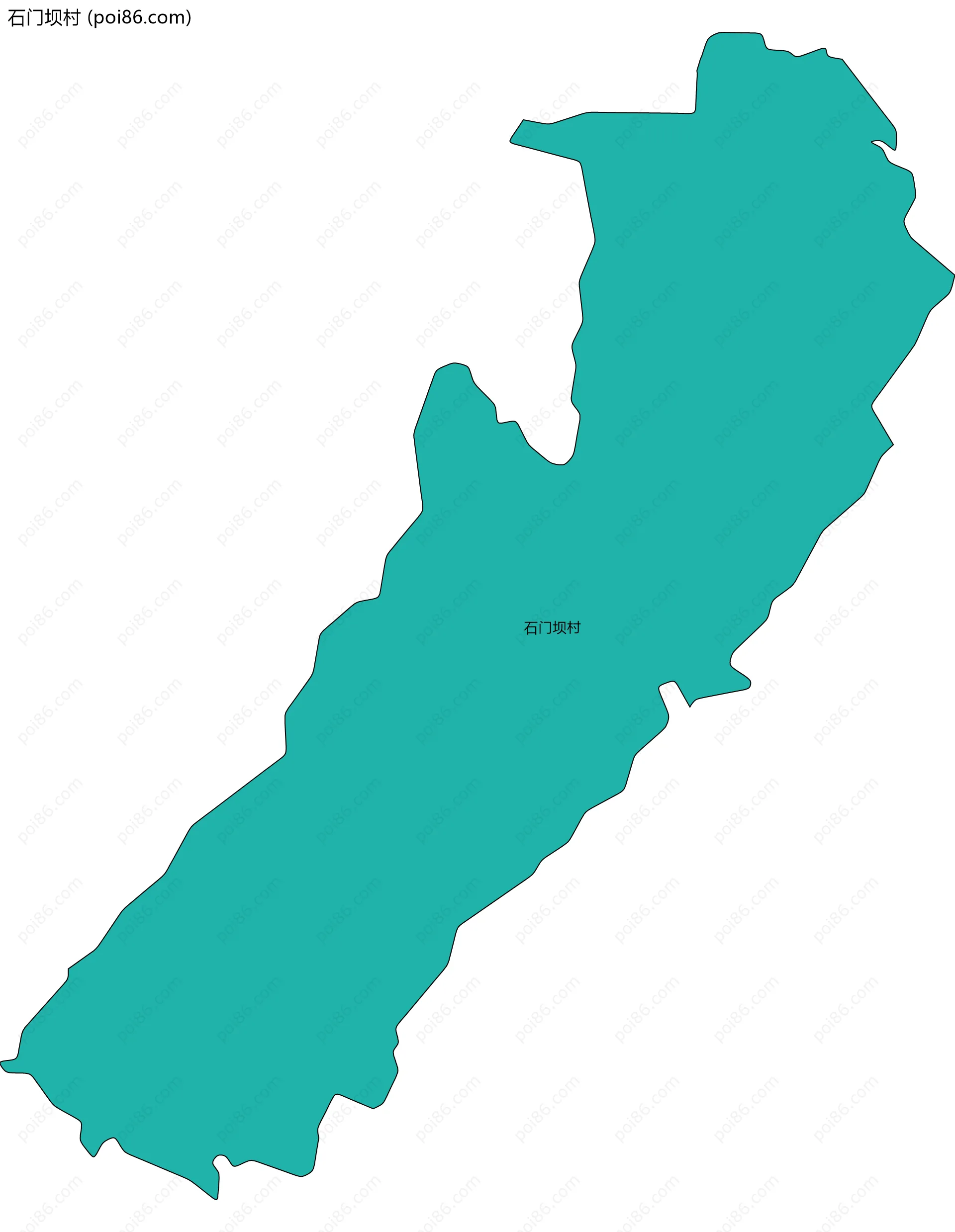 石门坝村边界地图