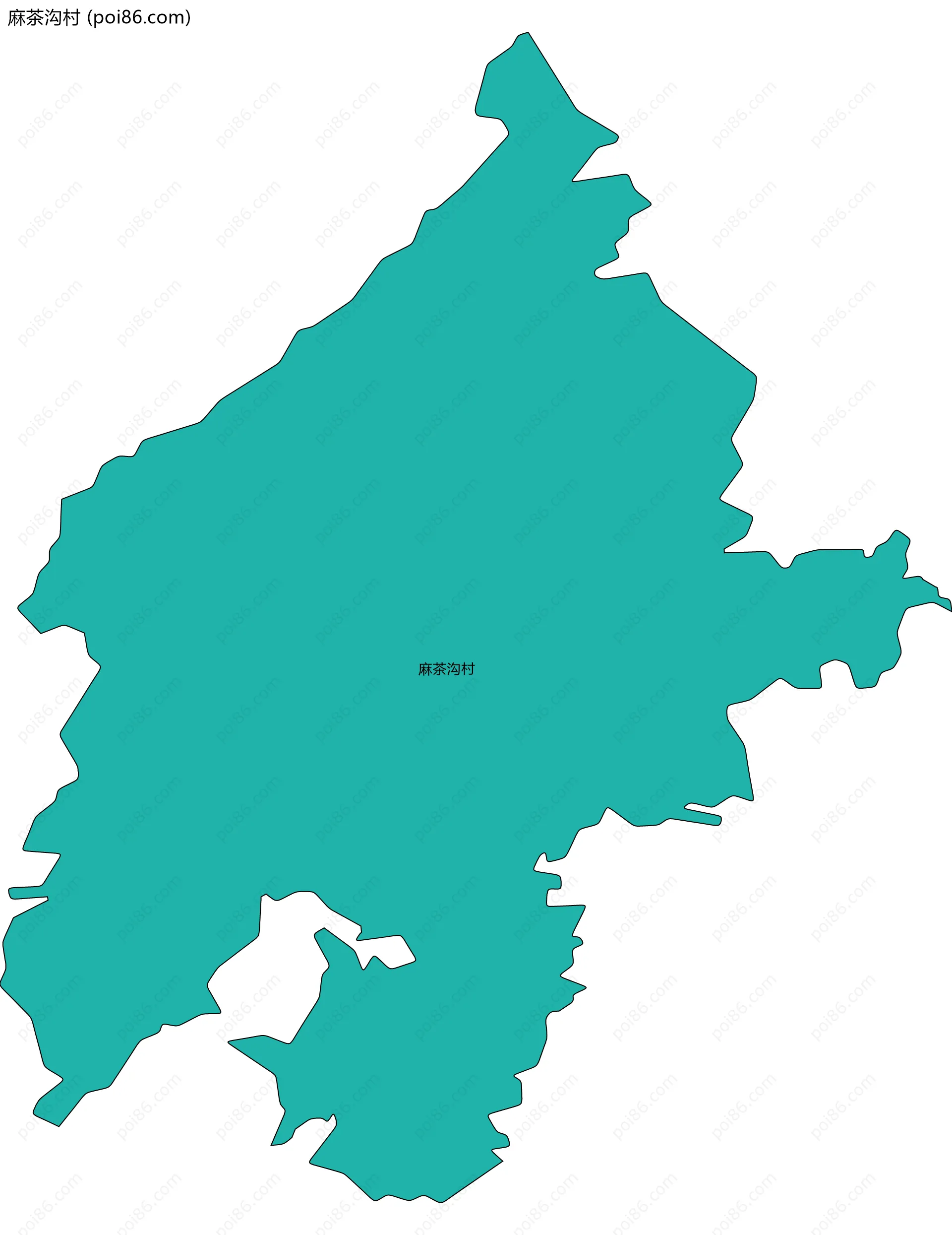 麻茶沟村边界地图