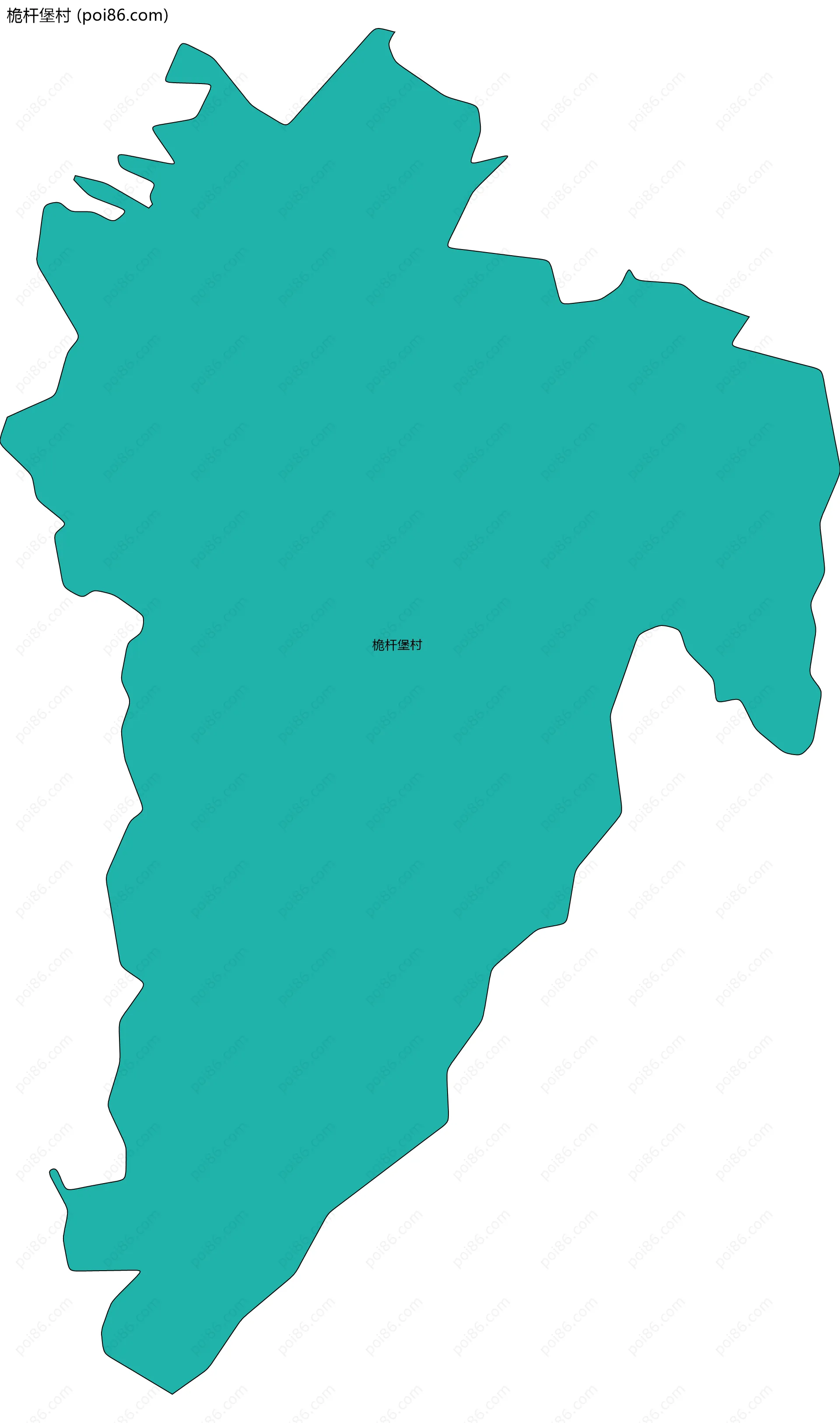 桅杆堡村边界地图