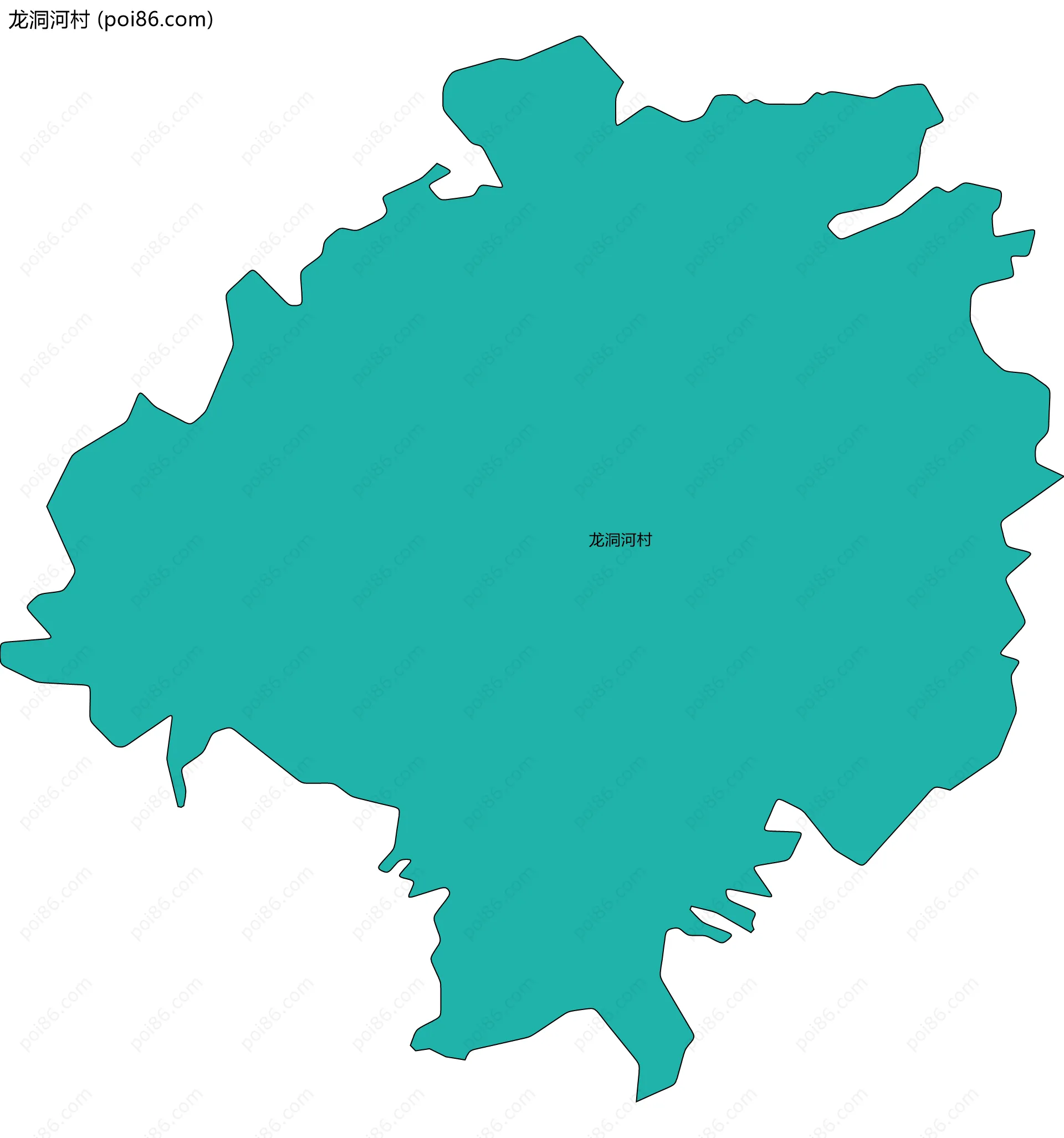 龙洞河村边界地图