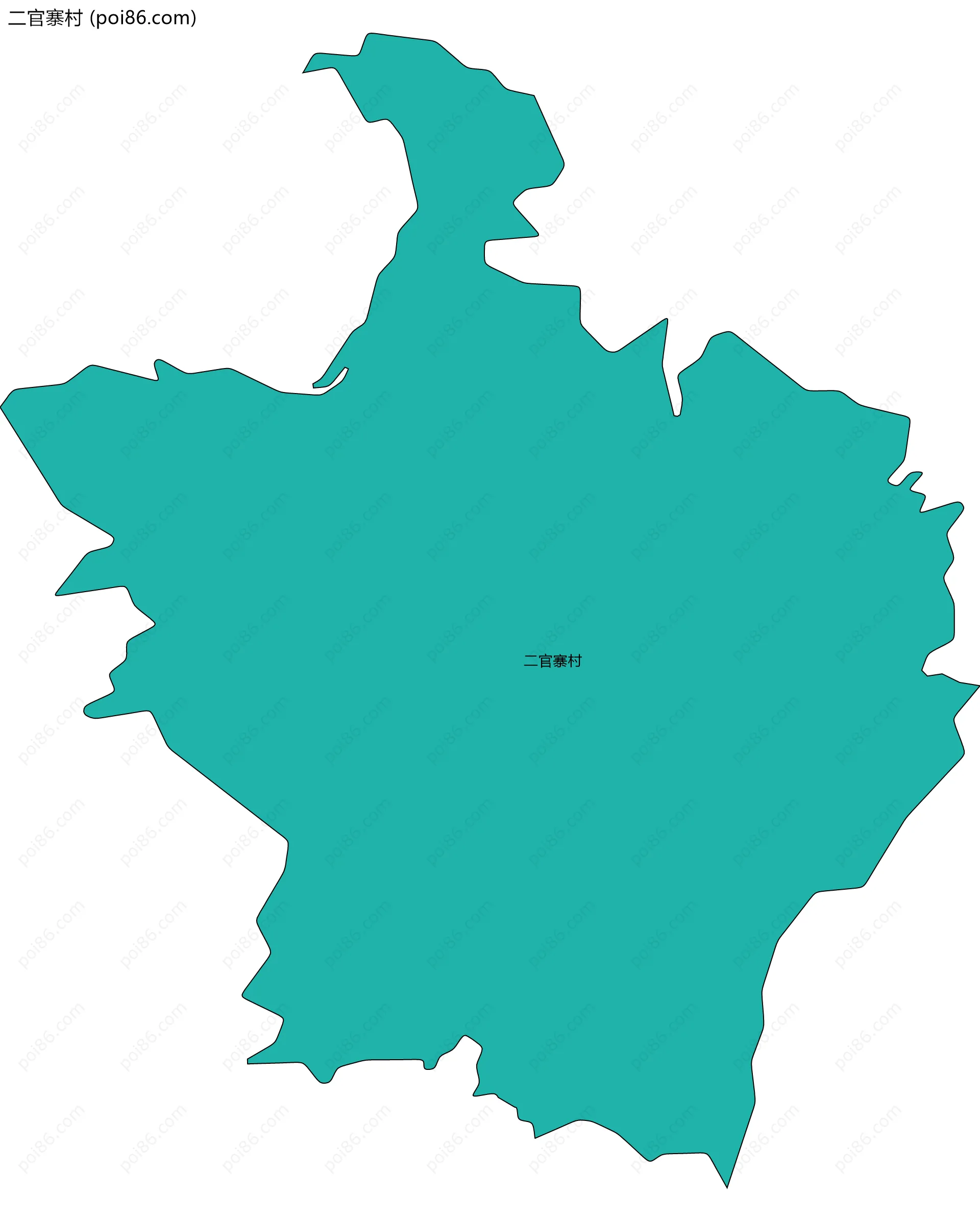 二官寨村边界地图