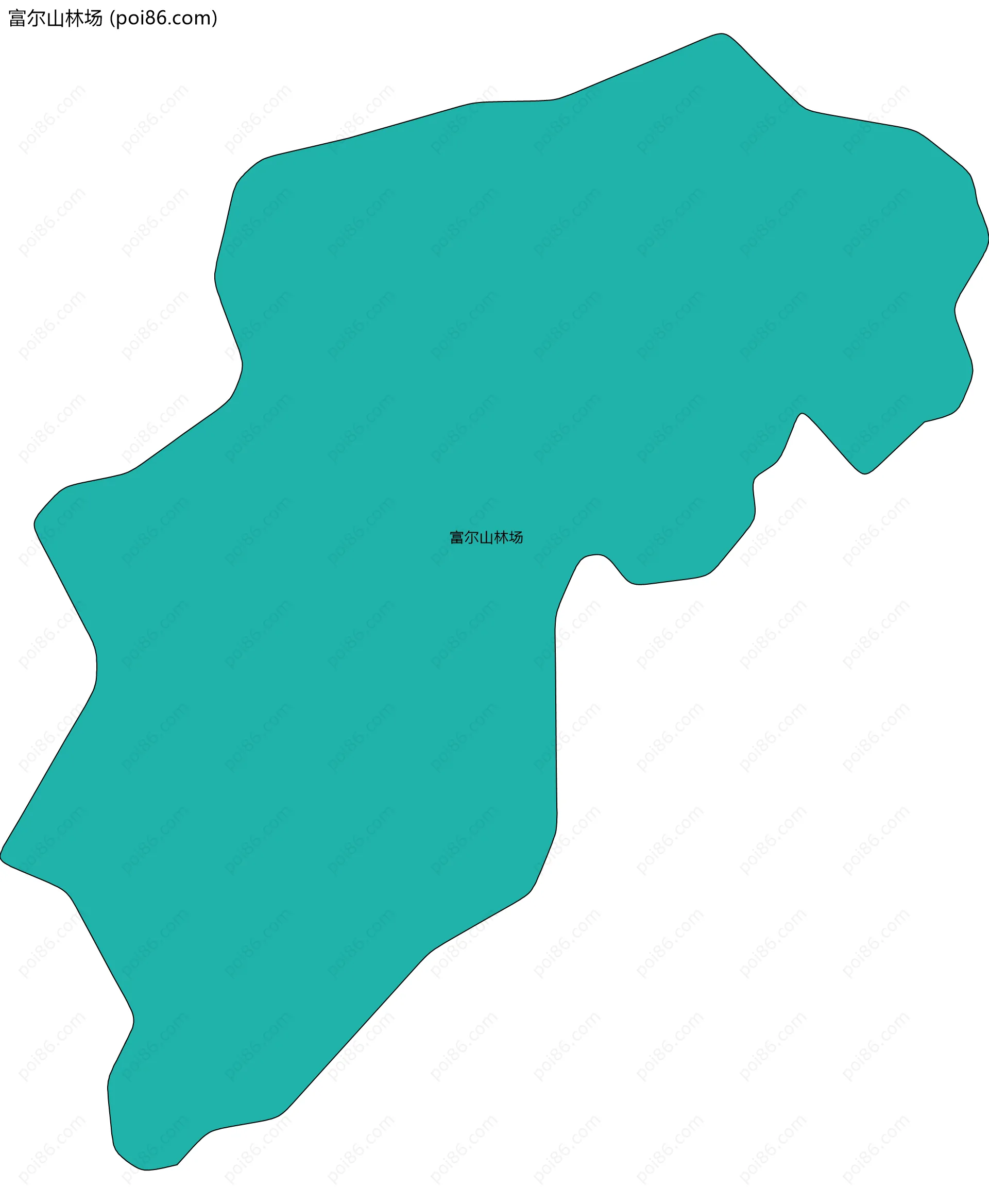 富尔山林场边界地图