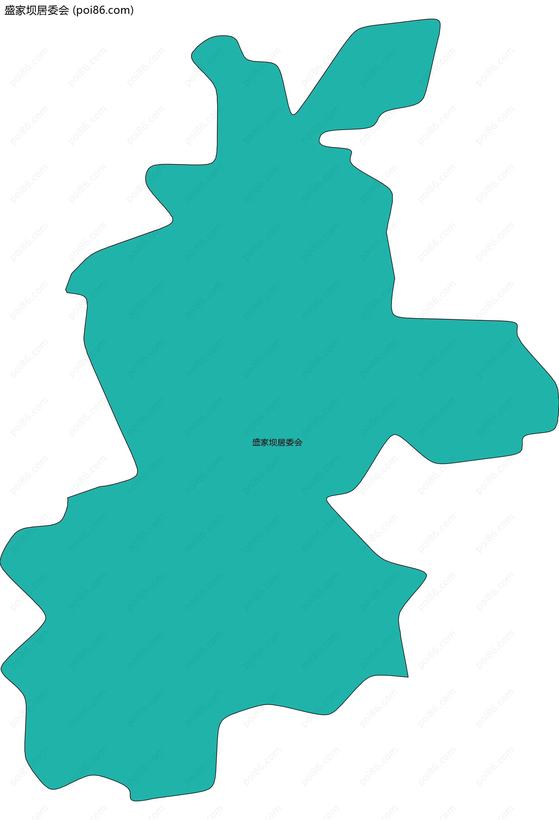 盛家坝居委会边界地图