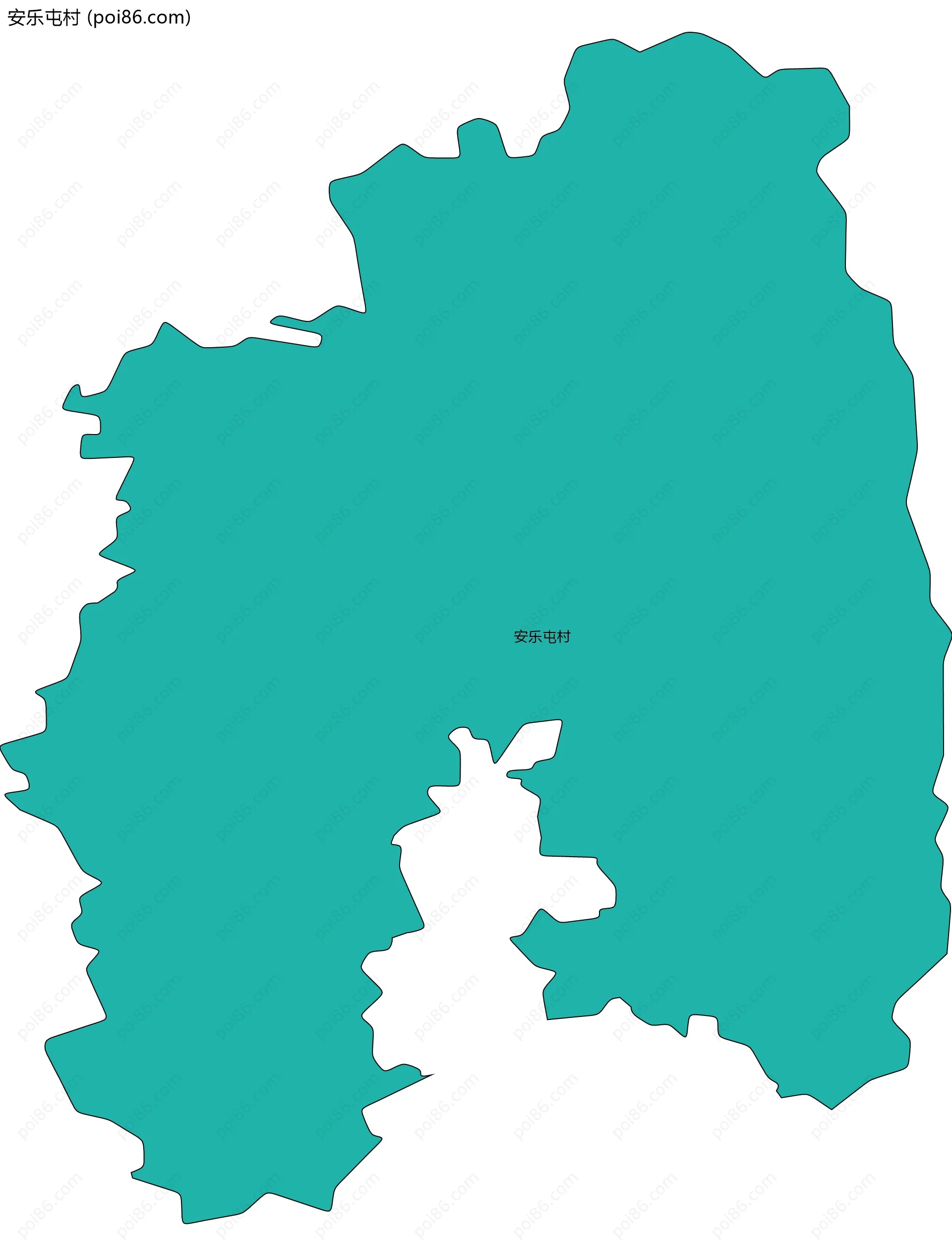 安乐屯村边界地图