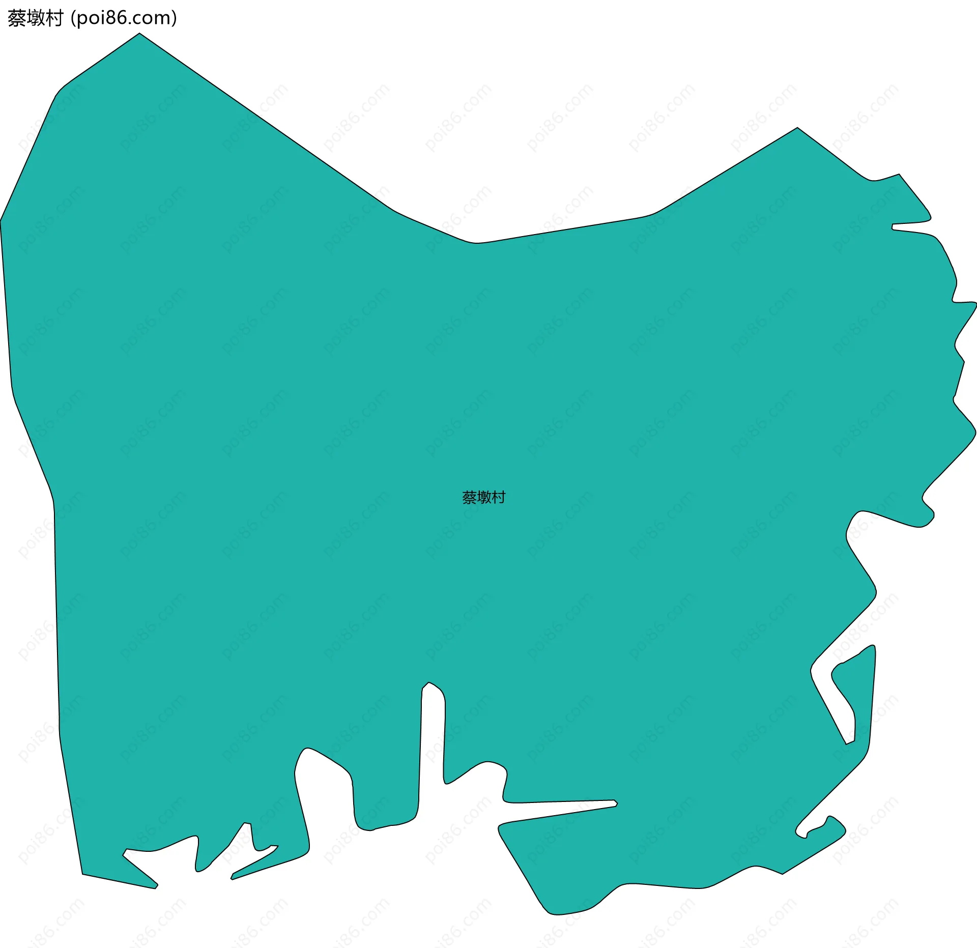 蔡墩村边界地图