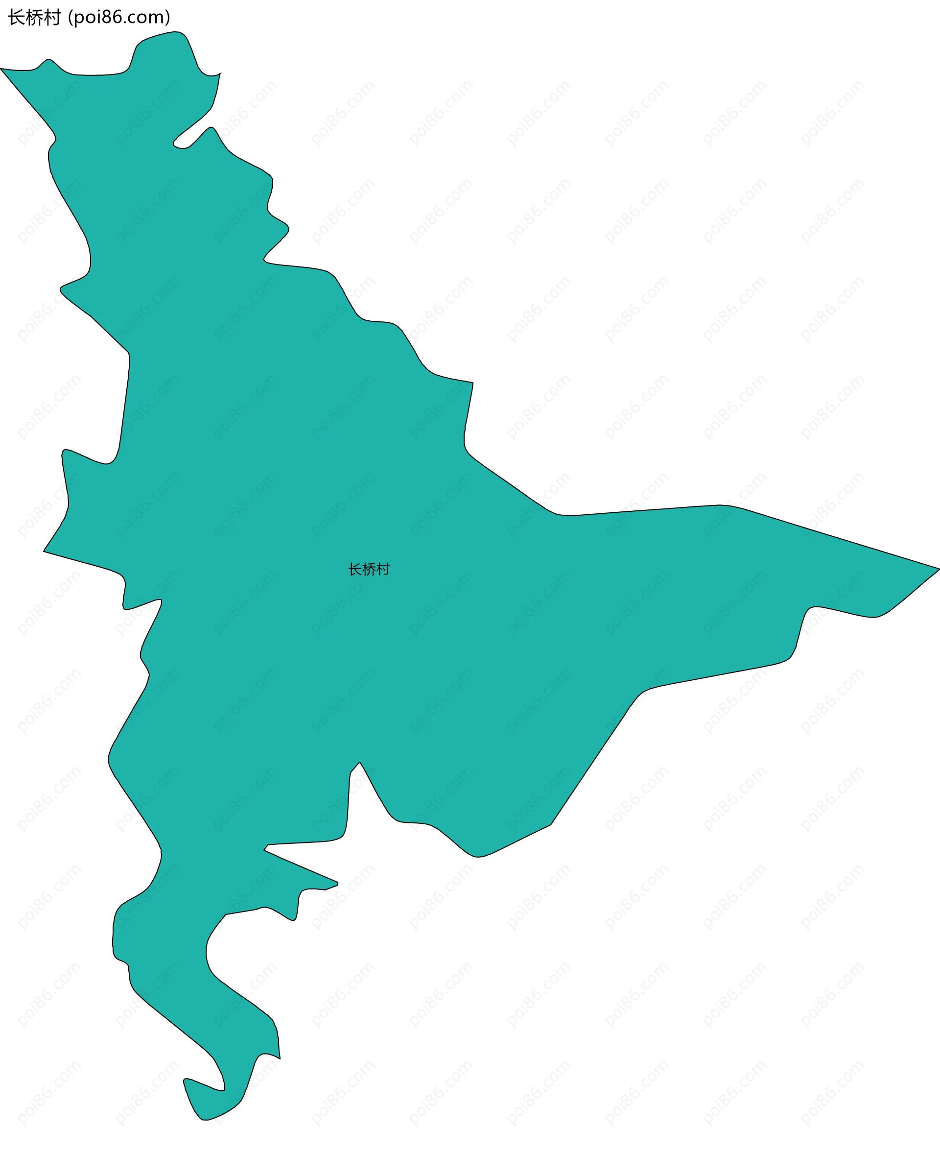 长桥村边界地图