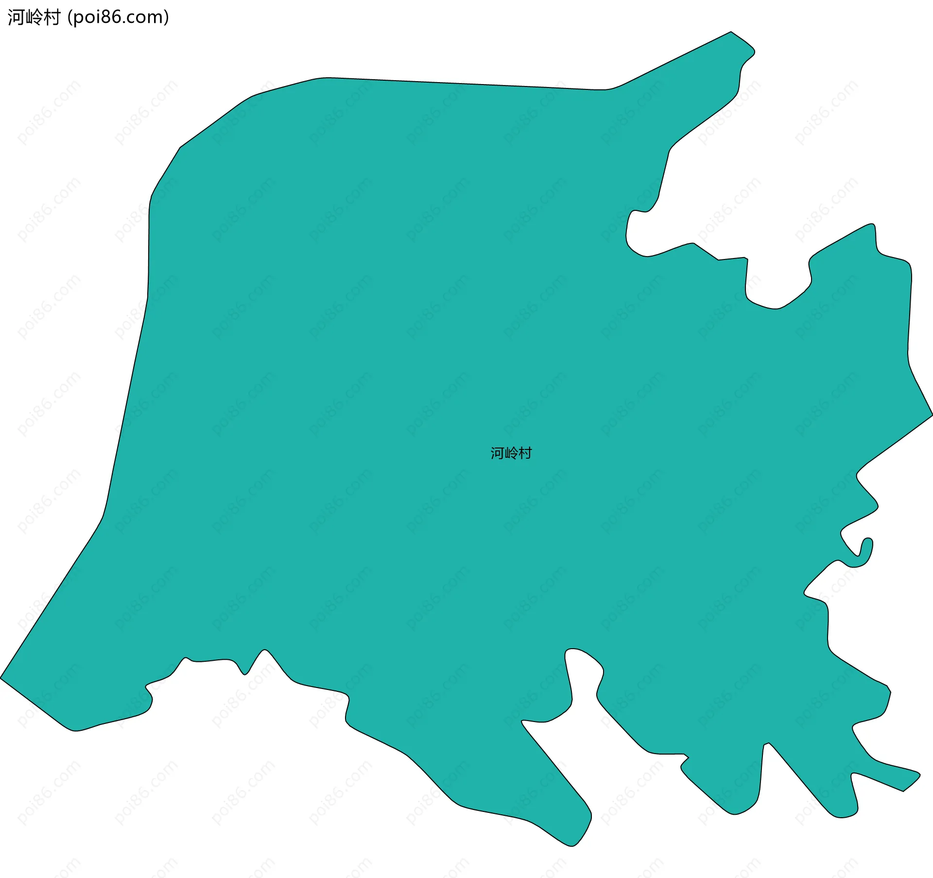 河岭村边界地图