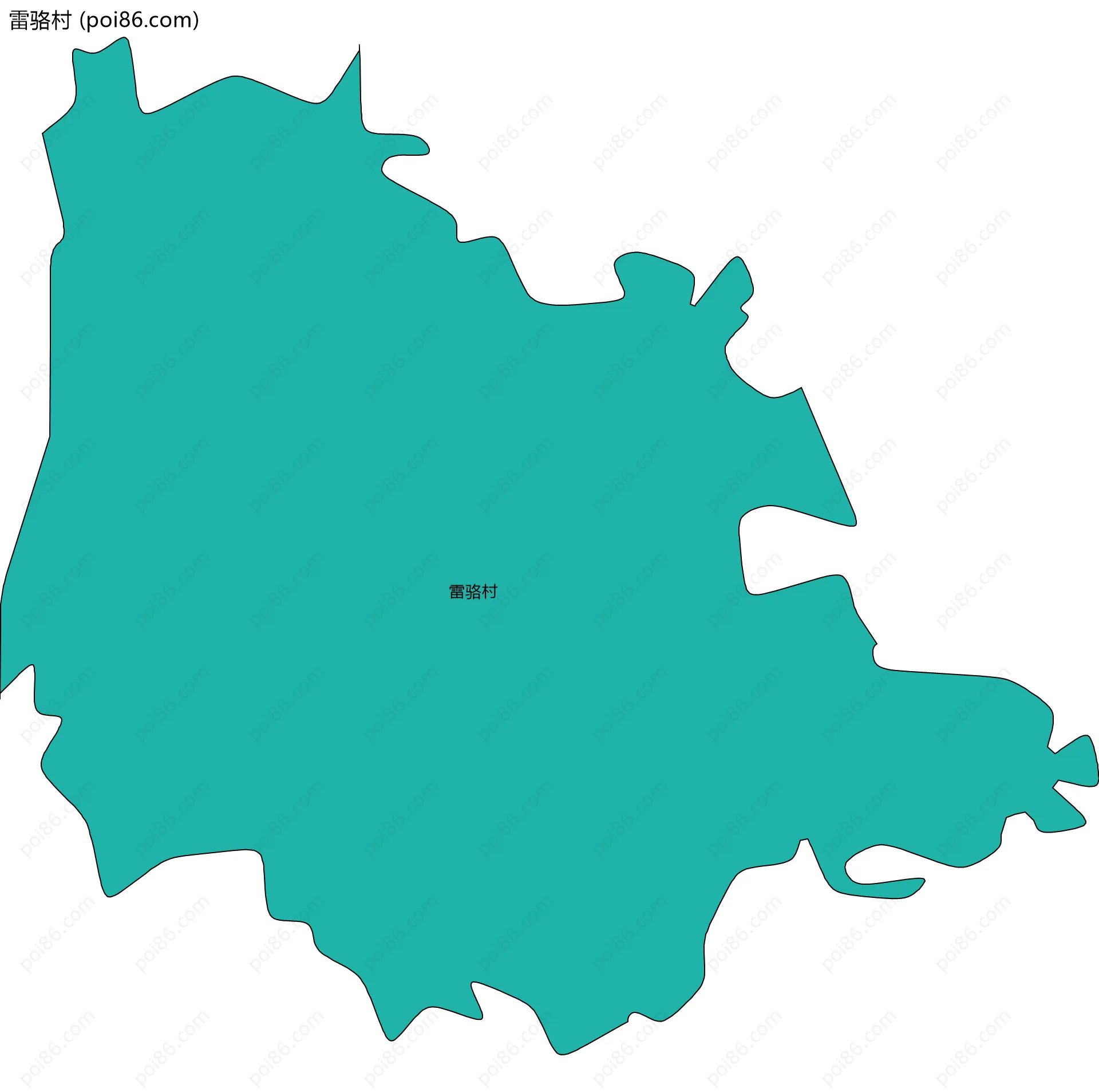 雷骆村边界地图