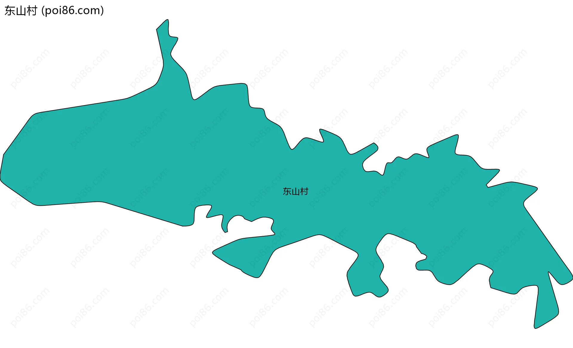 东山村边界地图