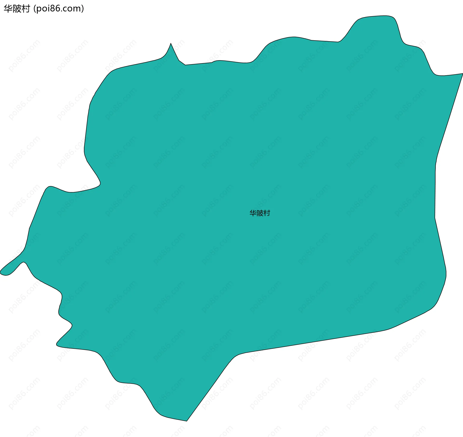 华陂村边界地图