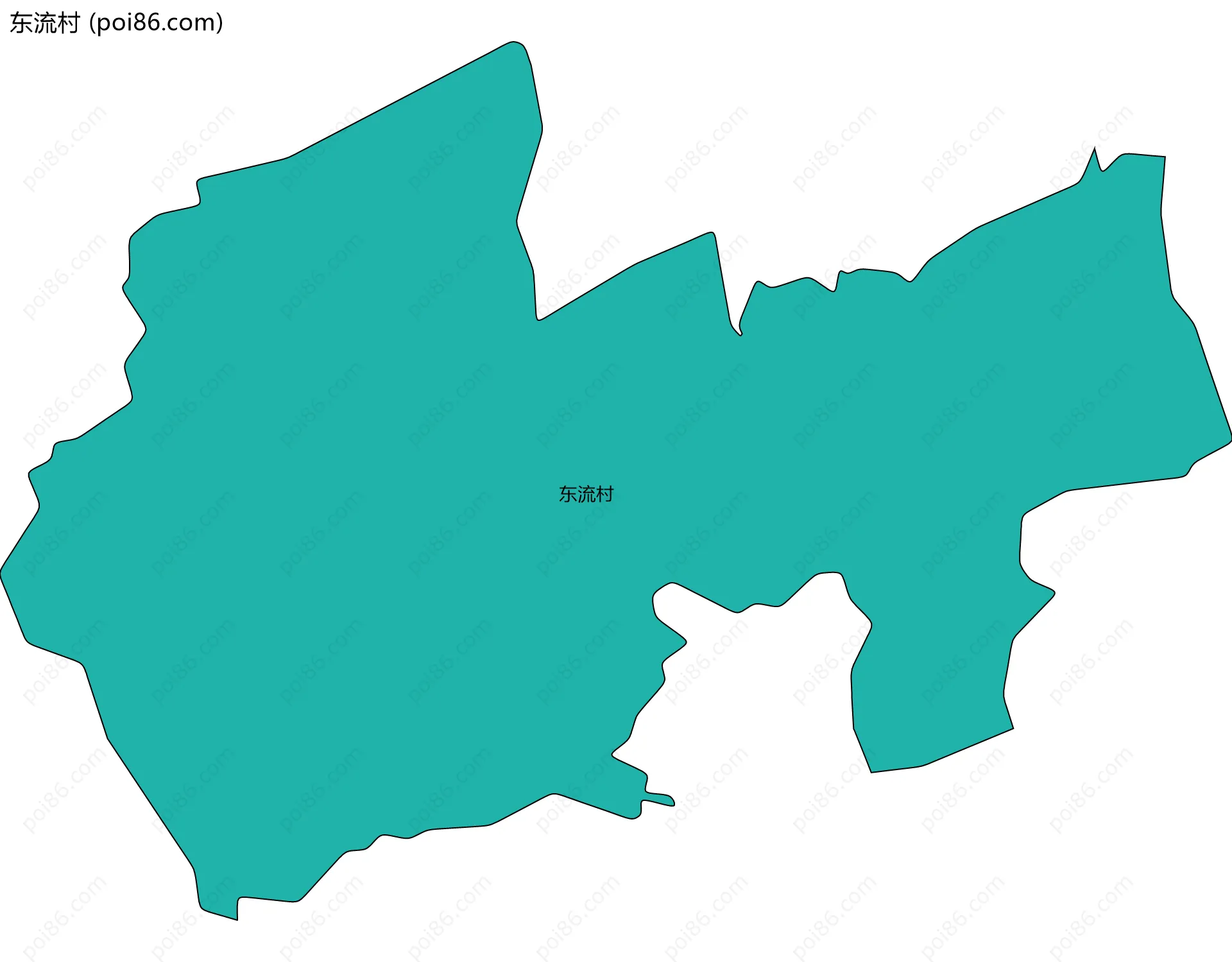 东流村边界地图