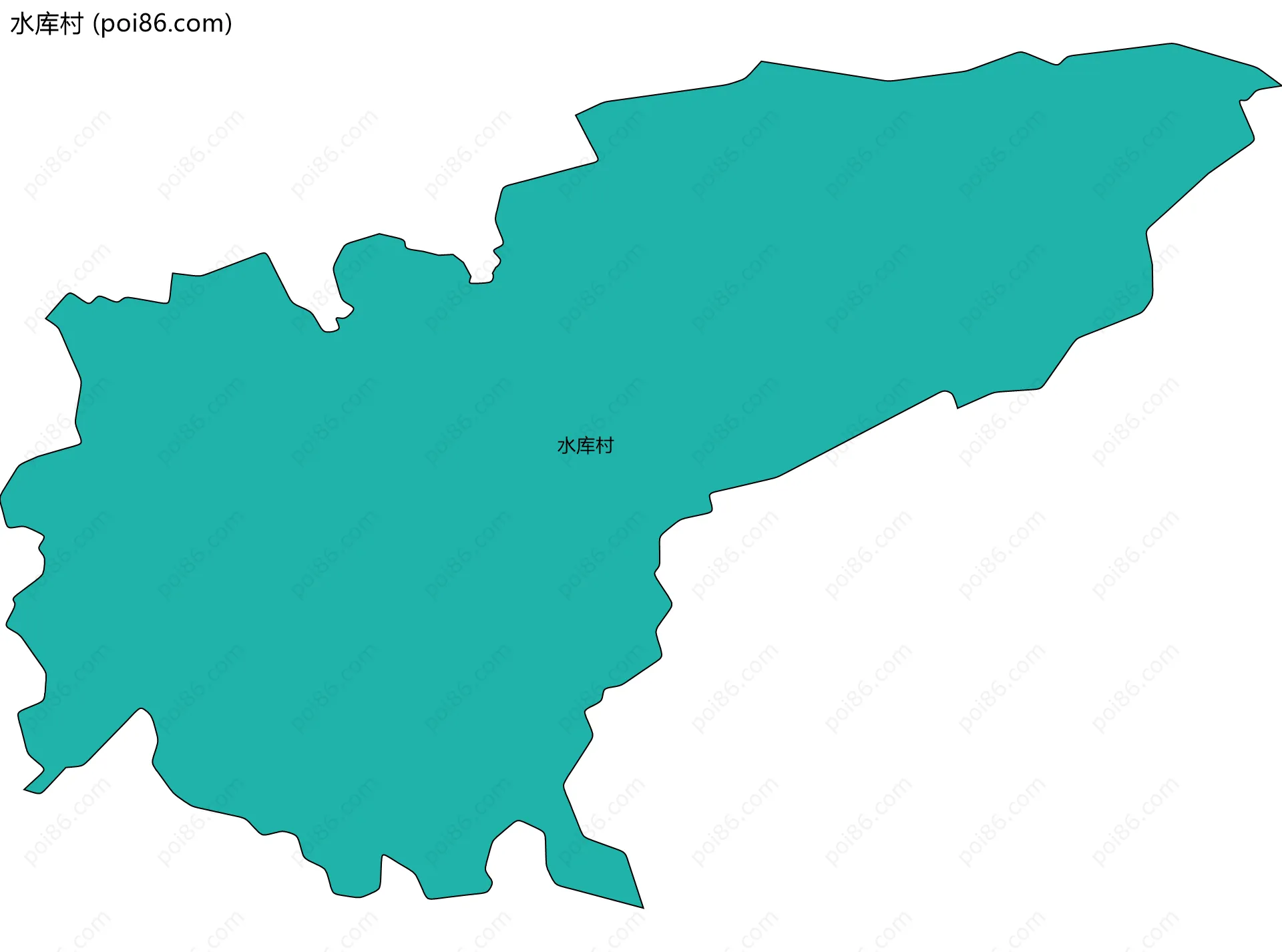 水库村边界地图
