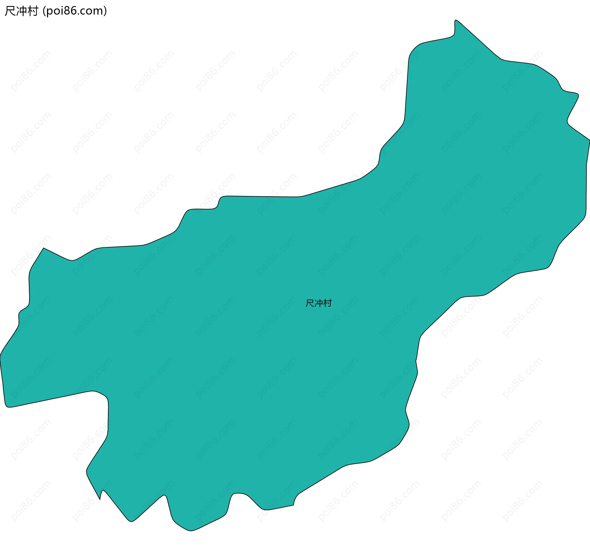 尺冲村边界地图