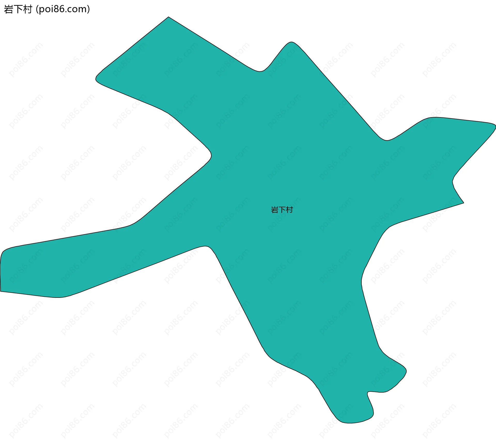 岩下村边界地图