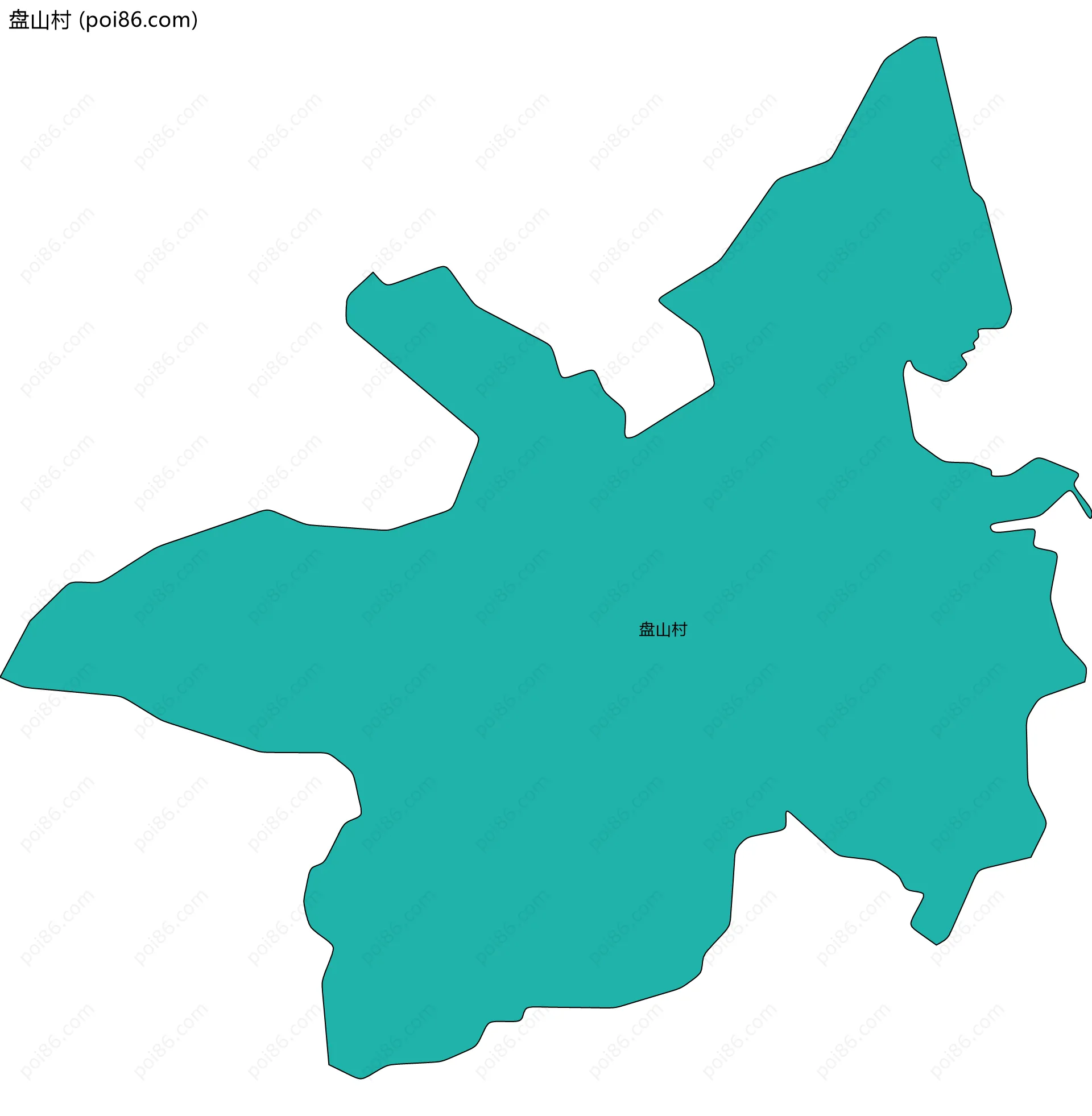 盘山村边界地图