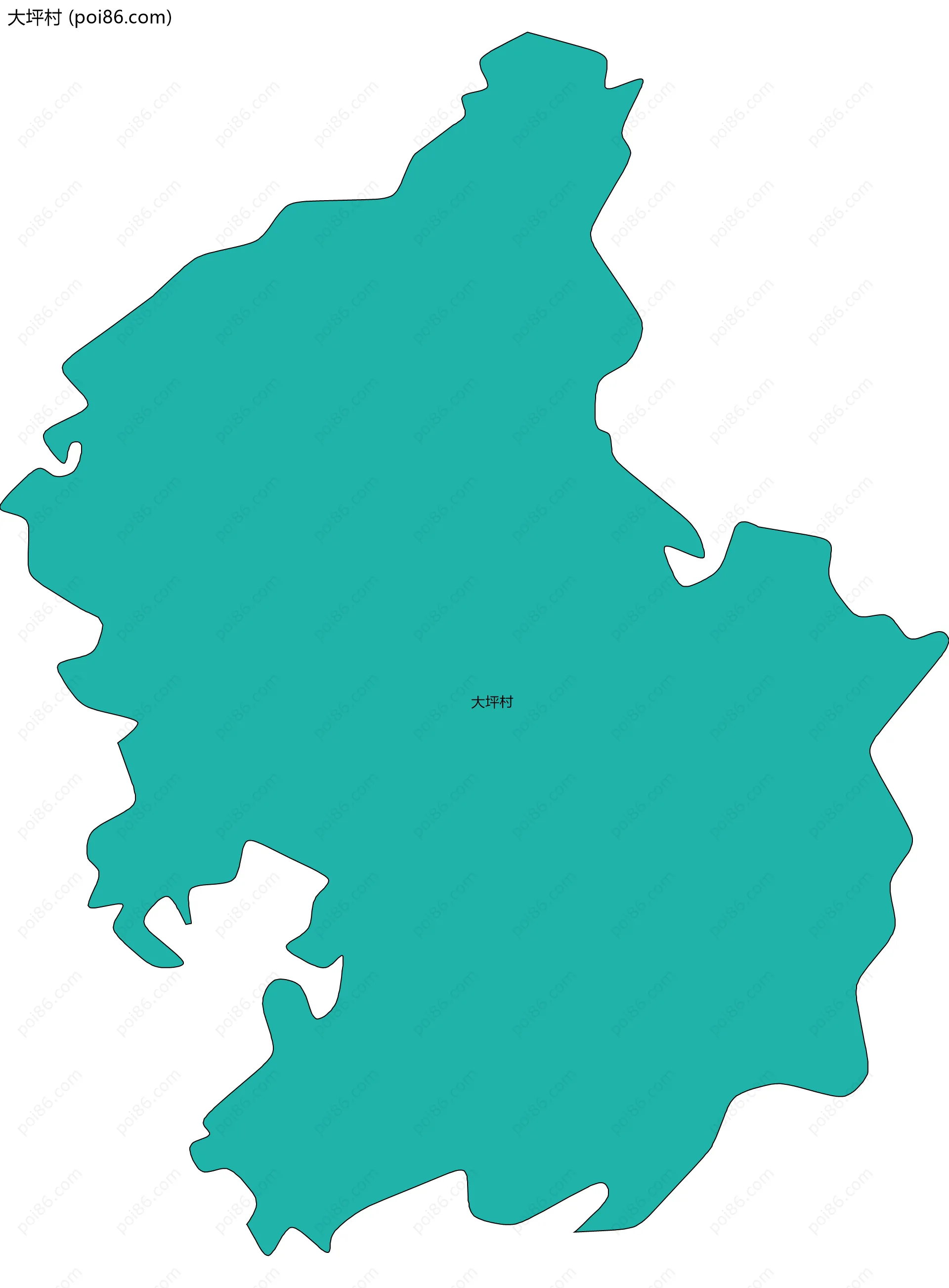 大坪村边界地图