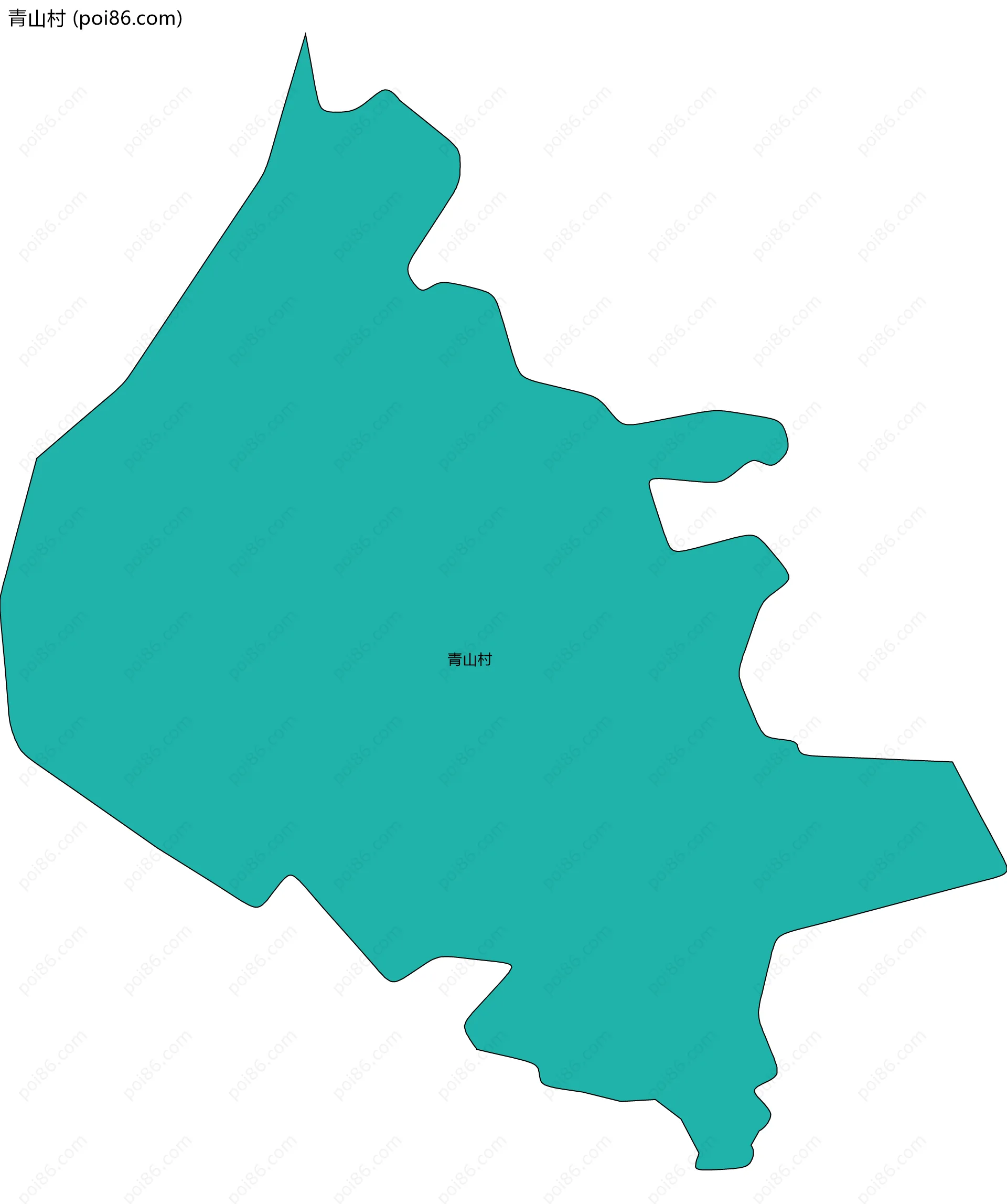 青山村边界地图