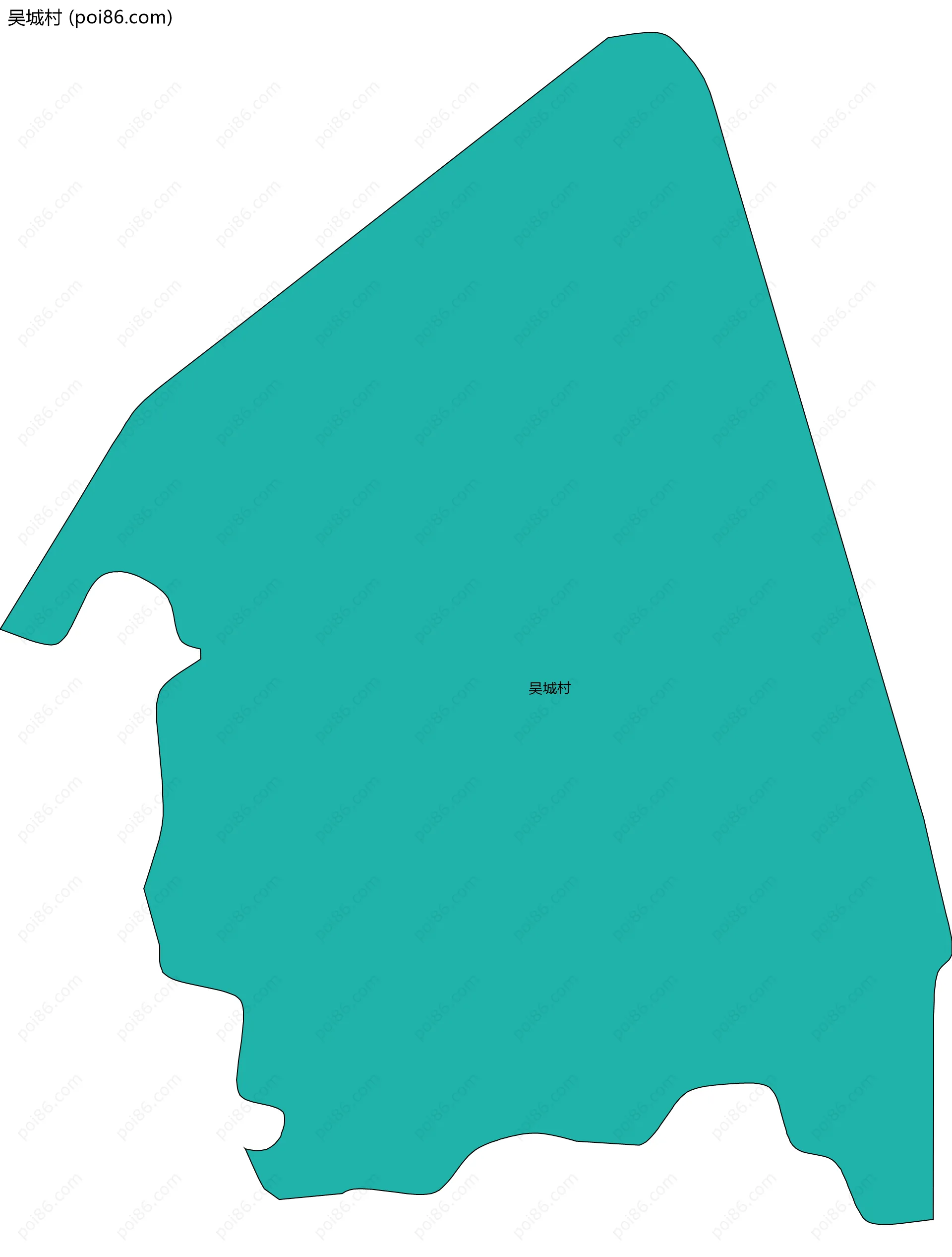 吴城村边界地图