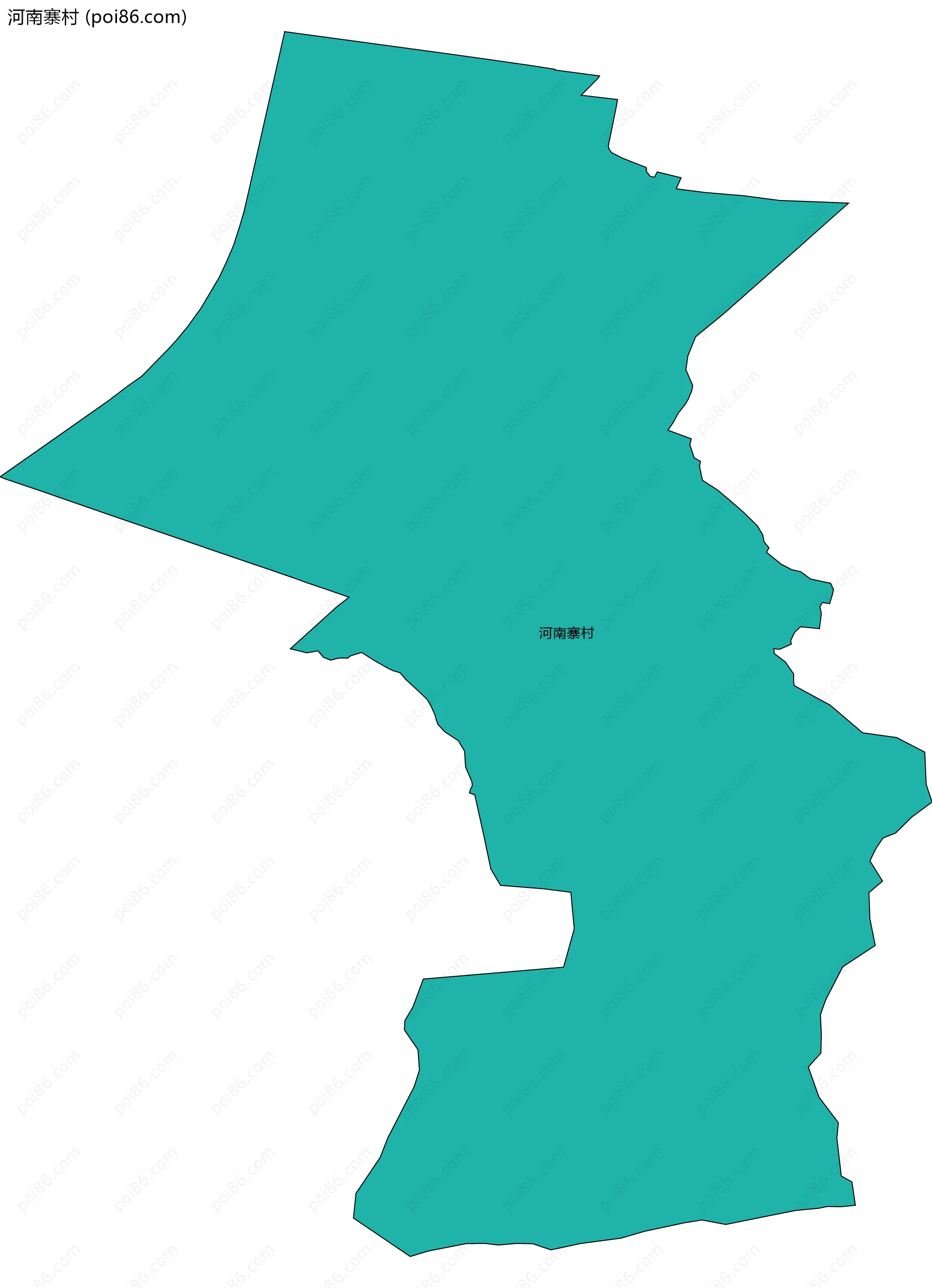 河南寨村边界地图