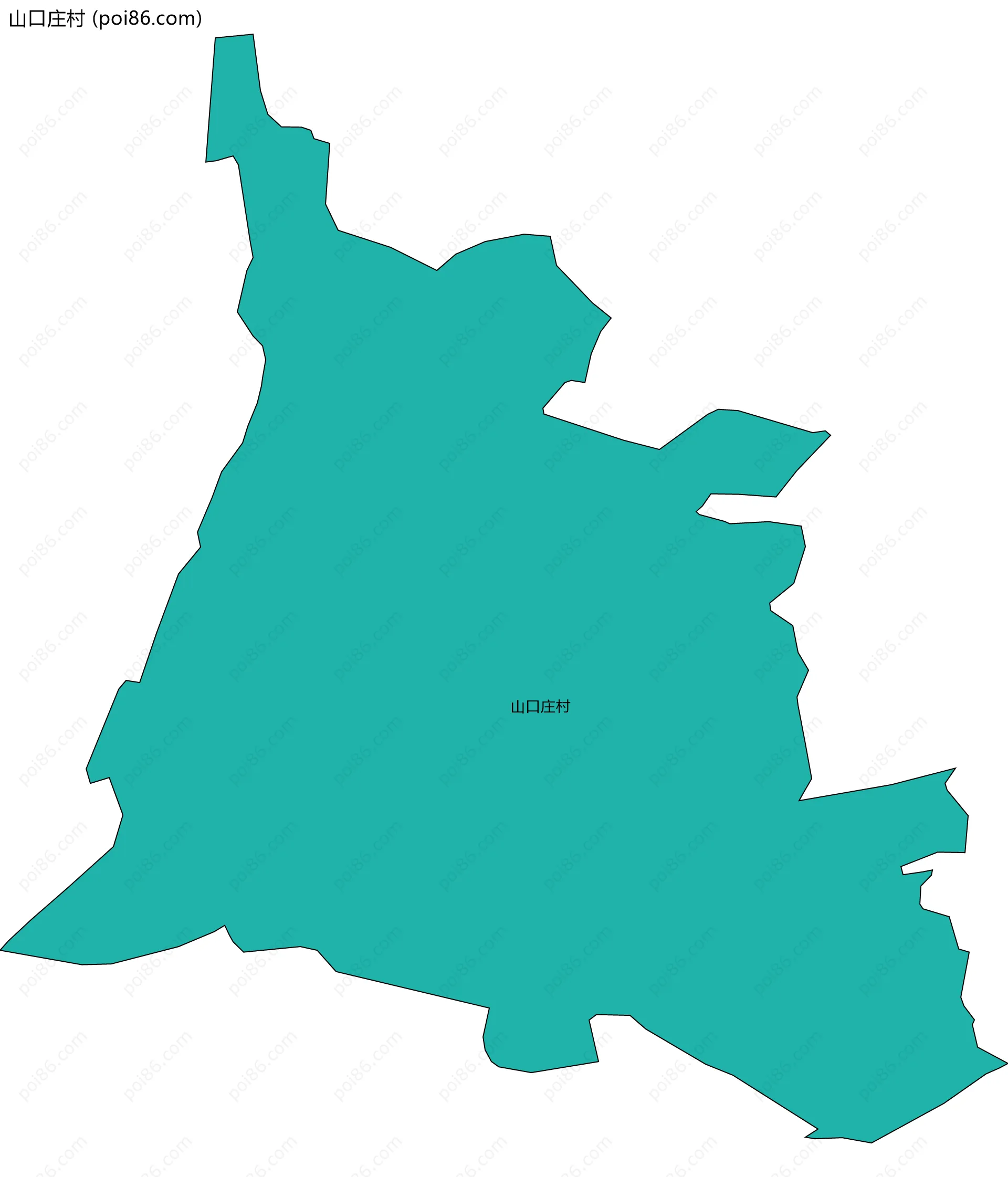 山口庄村边界地图