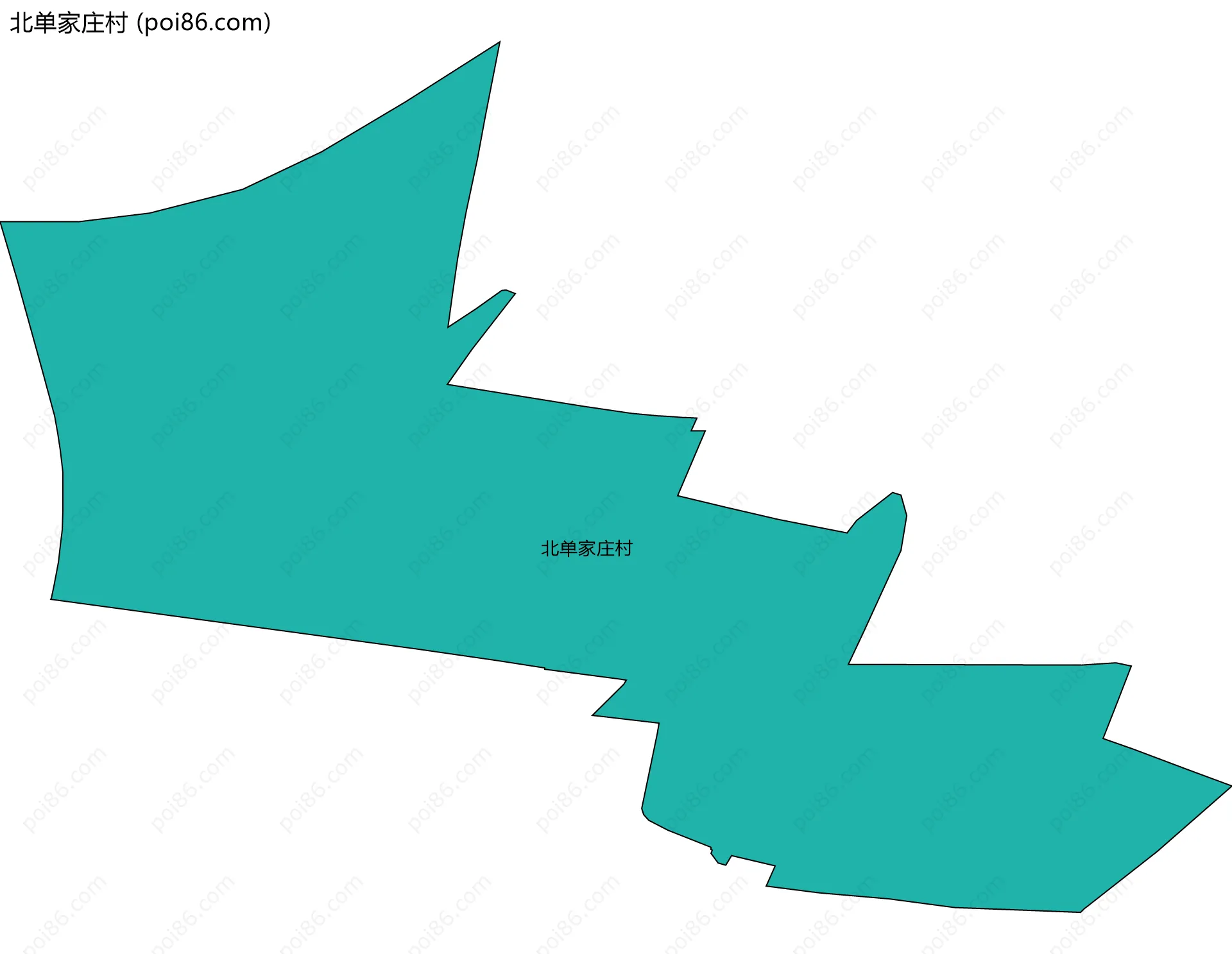 北单家庄村边界地图