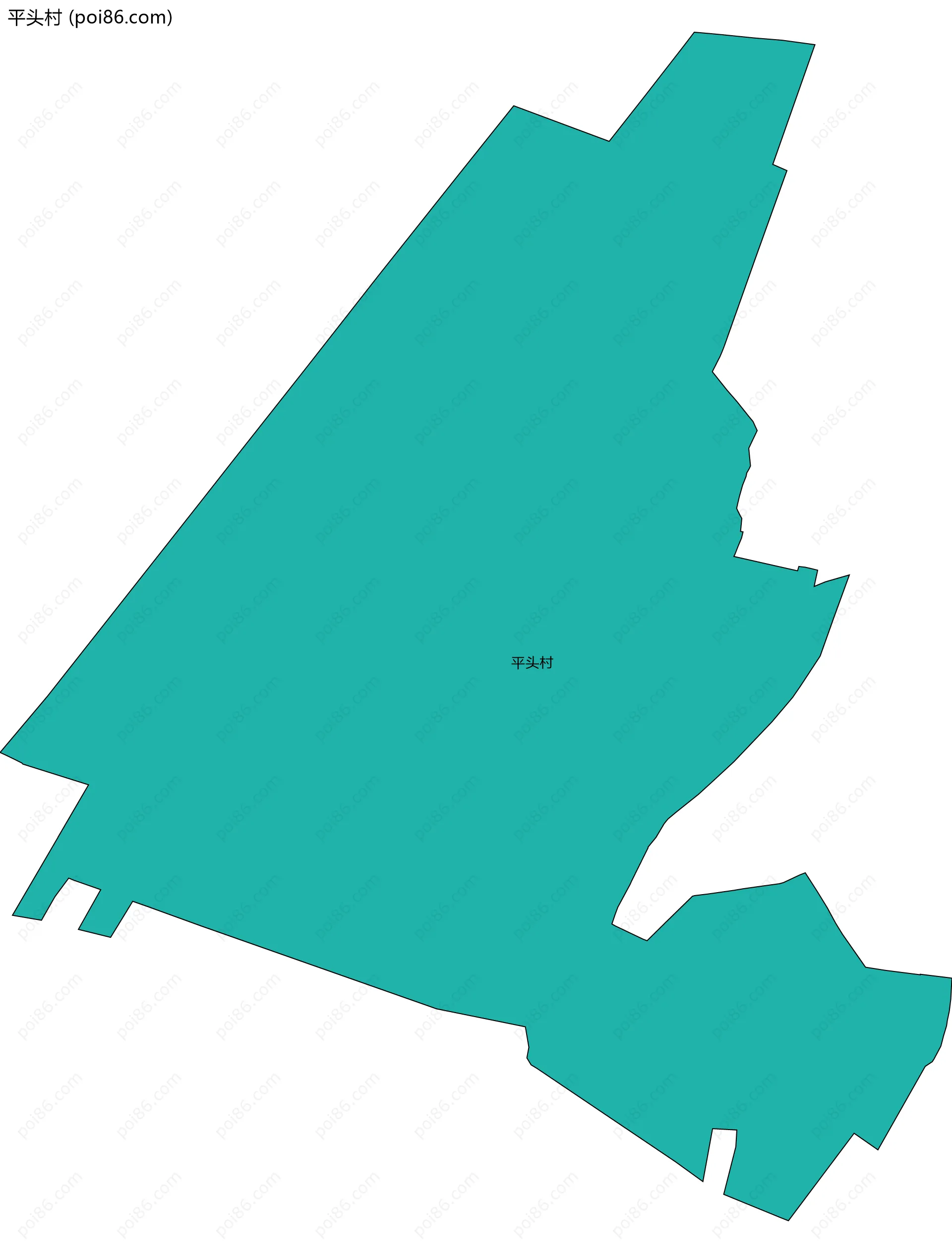 平头村边界地图