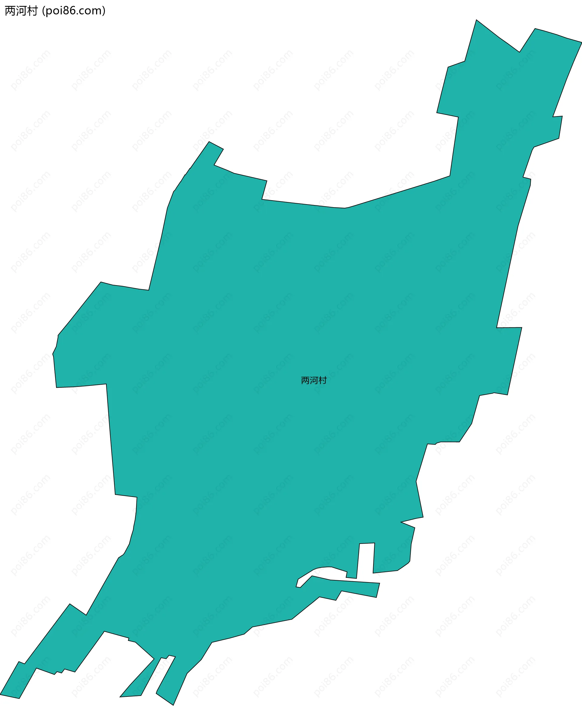 两河村边界地图