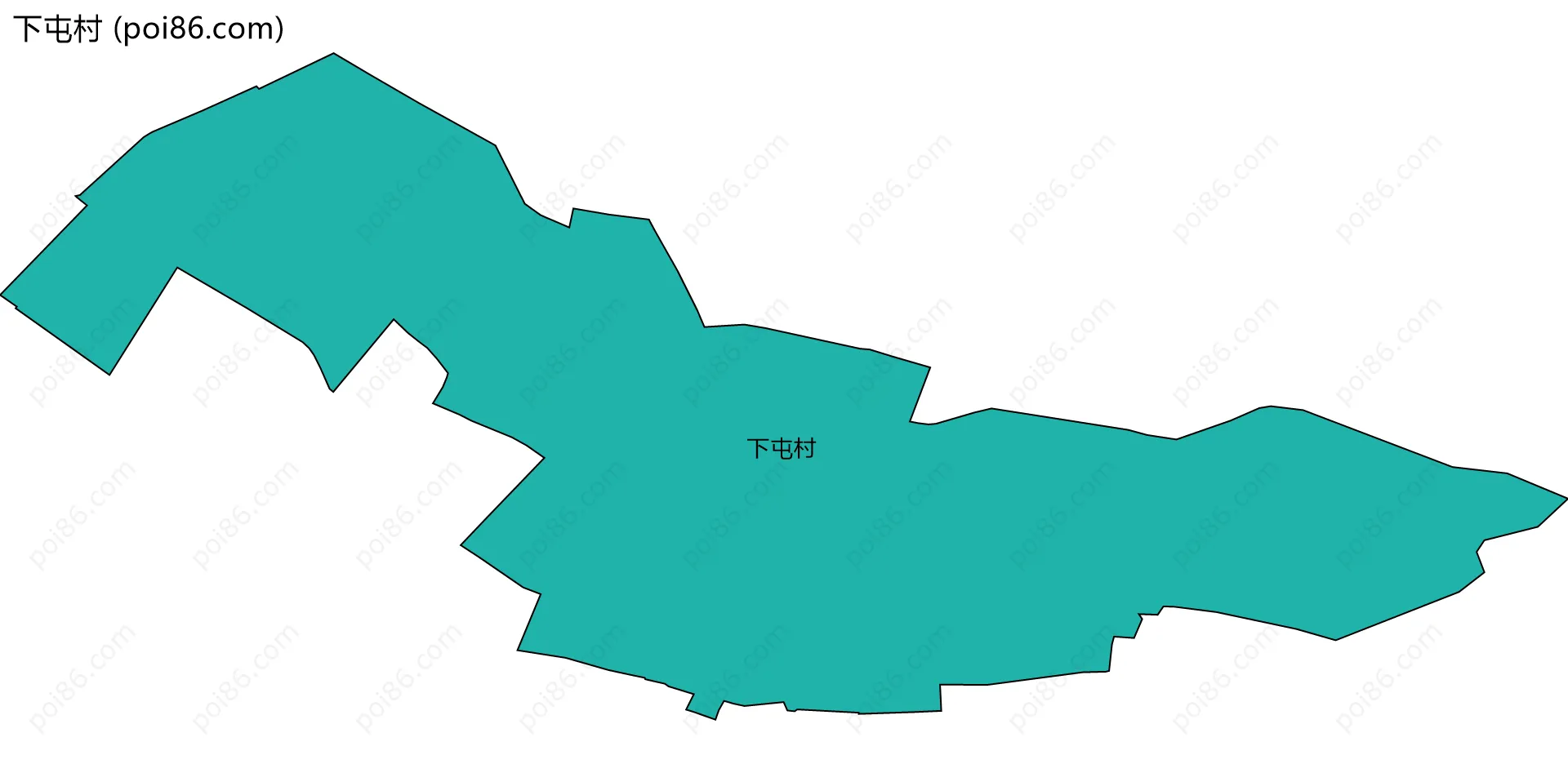 下屯村边界地图