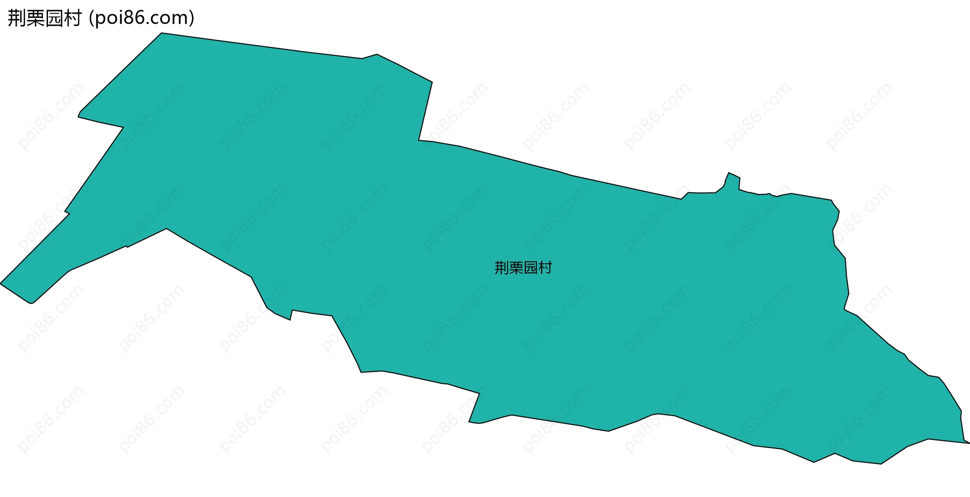 荆栗园村边界地图