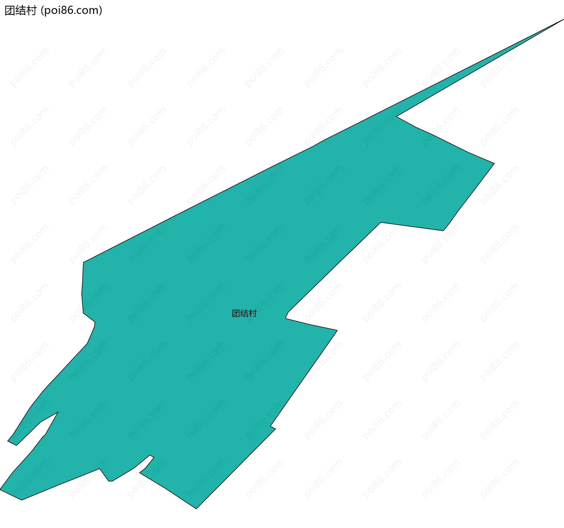 团结村边界地图