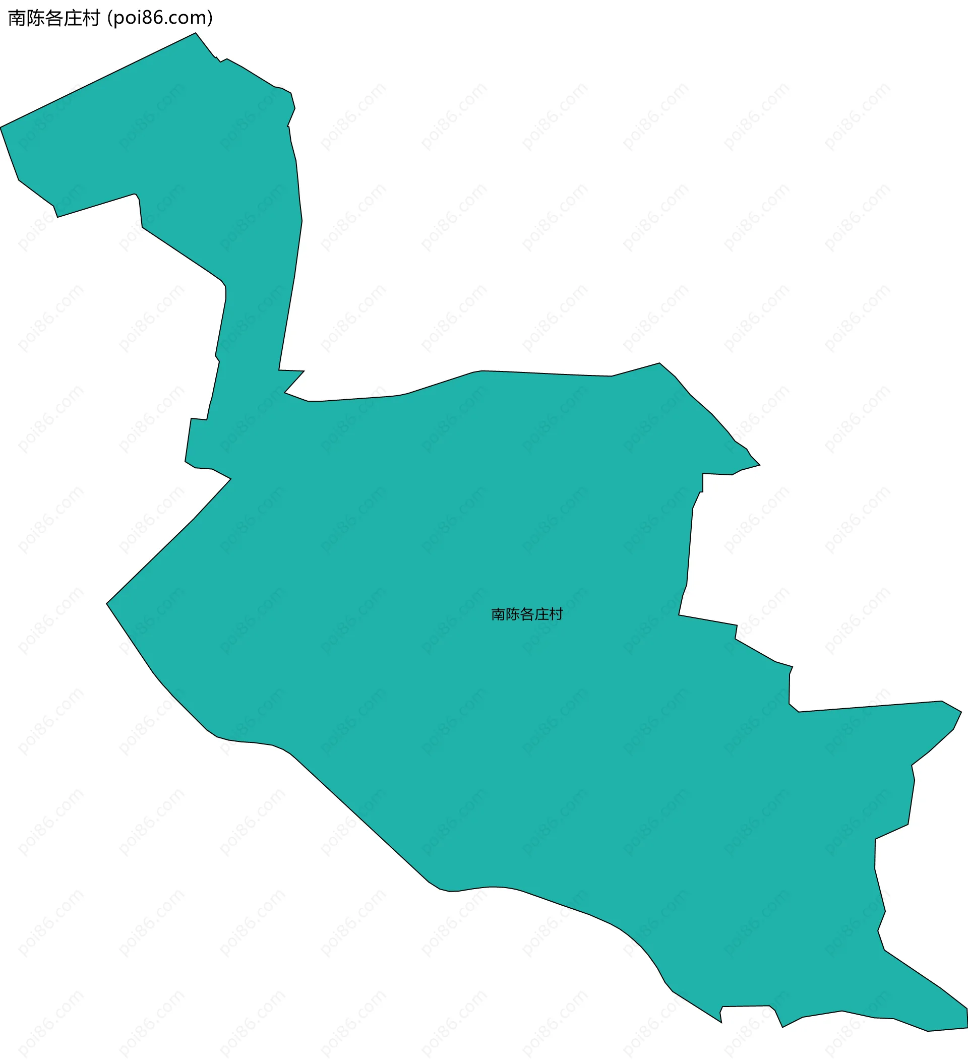 南陈各庄村边界地图