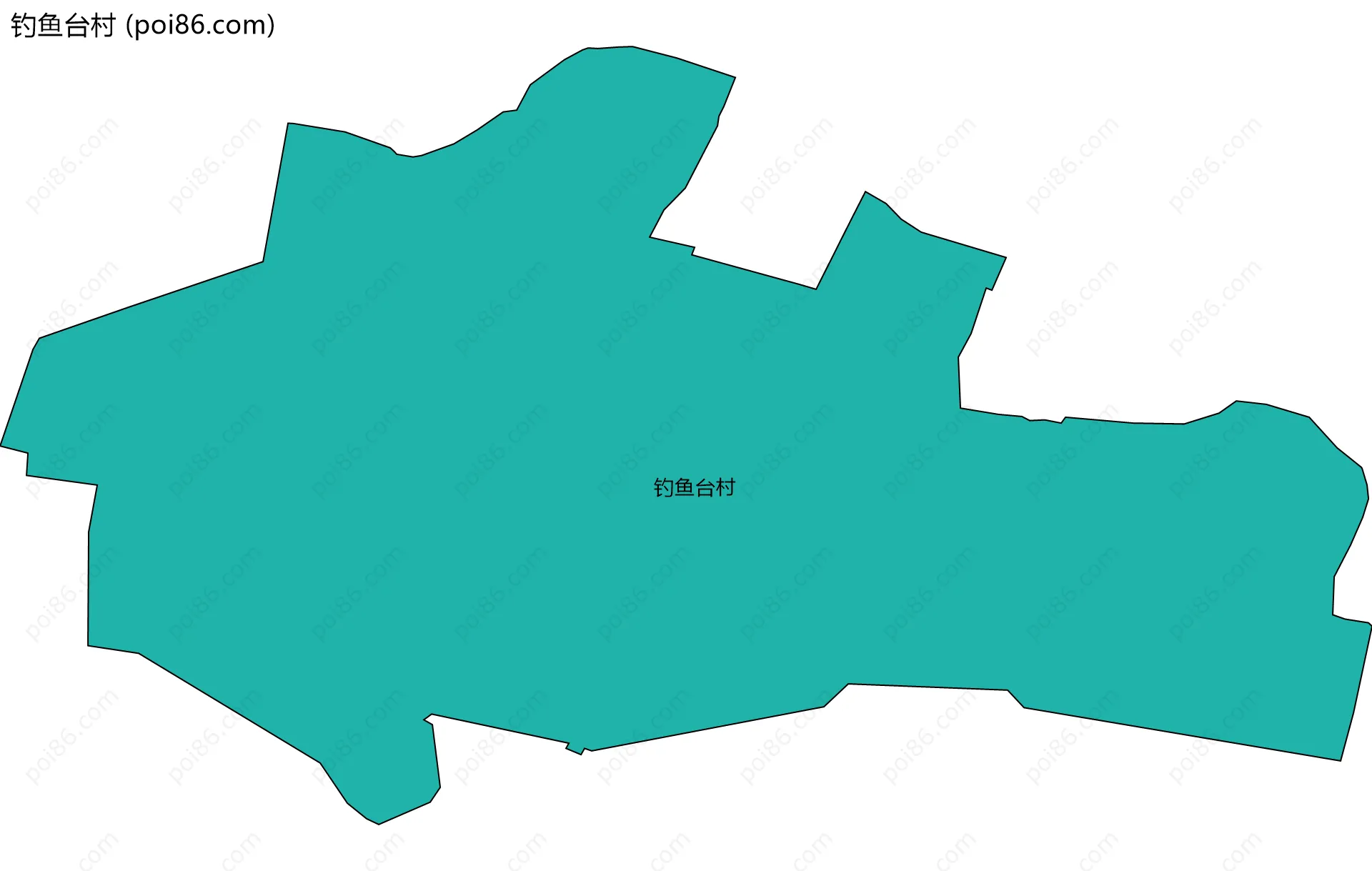 钓鱼台村边界地图