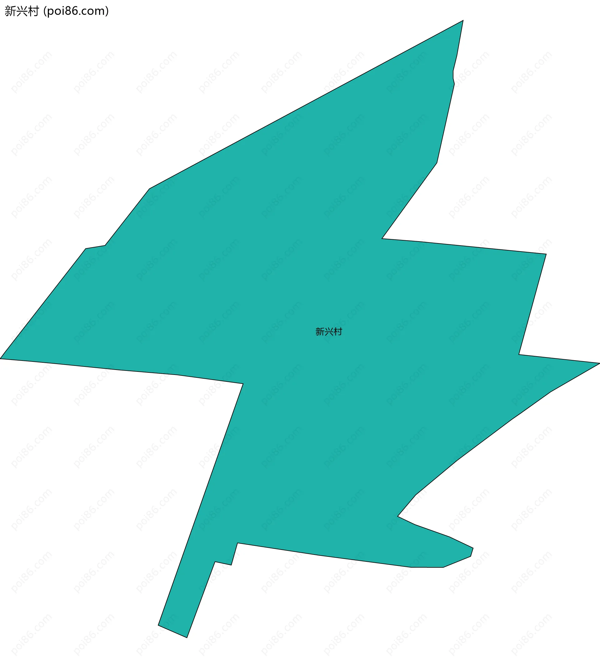 新兴村边界地图