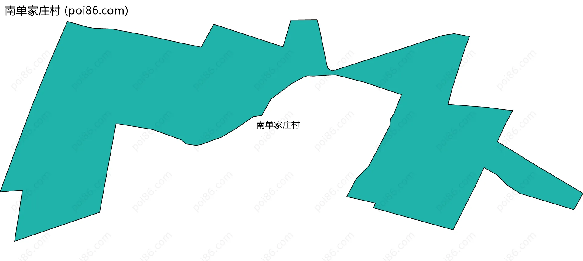 南单家庄村边界地图